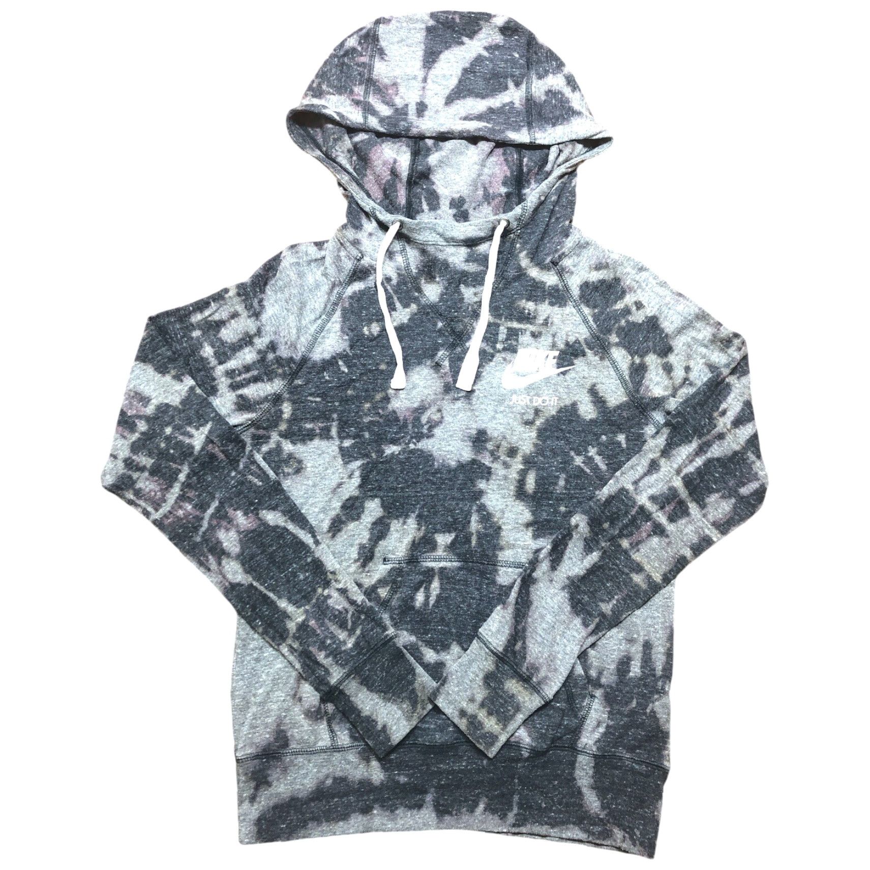 Nike Nike Womens S Hooded T-Shirt Hoodie Gray Acid Wash Tie Dye 1 Of 1 Custom Size S / US 4 / IT 40 - 2 Thumbnail