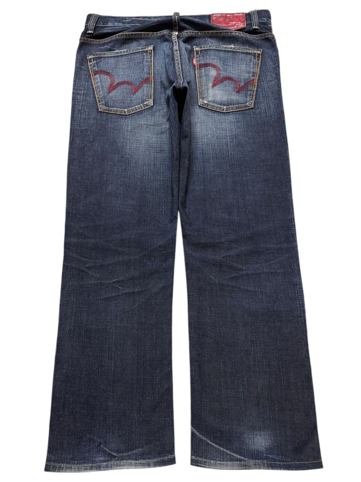 Edwin Vintage 90s Japan Edwin 503 Blue Faded Wash Whisker Wide Leg Size US 36 / EU 52 - 2 Thumbnail