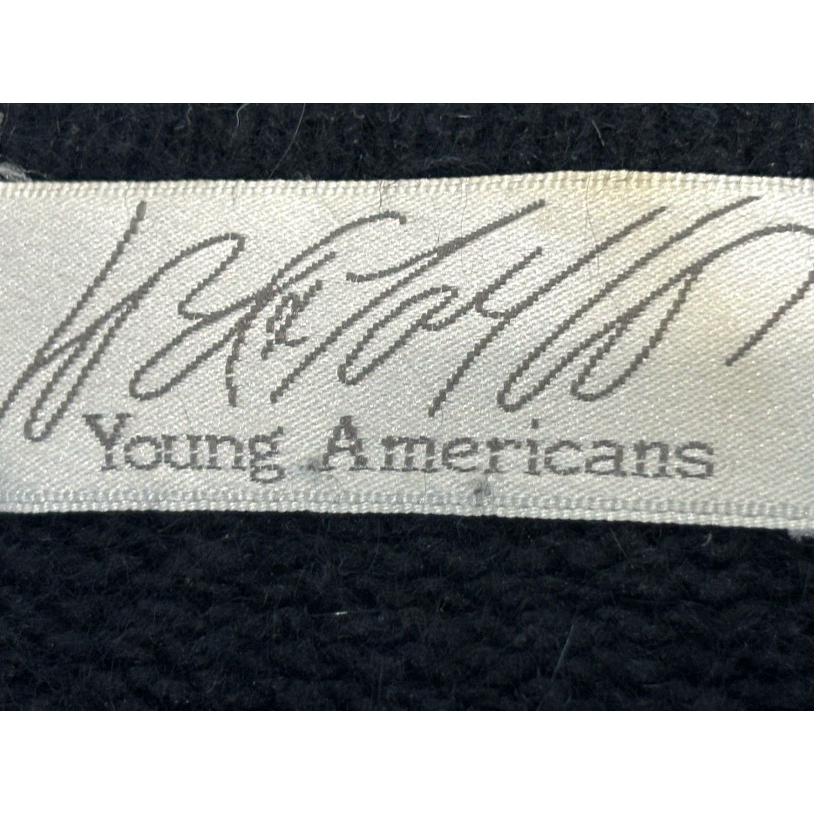 VINTAGE Lord & Taylor Sweater Medium Black Silk Angora Pearl Drop Womens