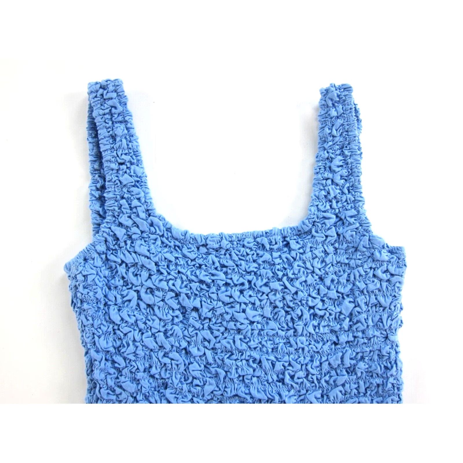 Cotton On NWT Cotton:On Periwinkle Hydrangea Blue Scrunchie Stretch Bodycon Mini Dress S Size S / US 4 / IT 40 - 4 Thumbnail