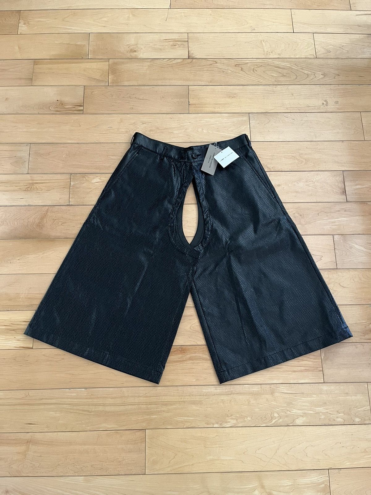 image of Comme Des Garcons x Comme Des Garcons Homme Plus NWT - Cdg Homme Plus Croc Faux Leather Cut Out Sho
