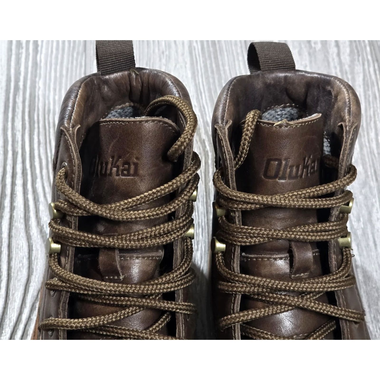 Olukai OLUKAI KILAKILA MENS Chukka Boot Leather Dark BROWN 8.5 Size US 9 / EU 42 - 6 Thumbnail