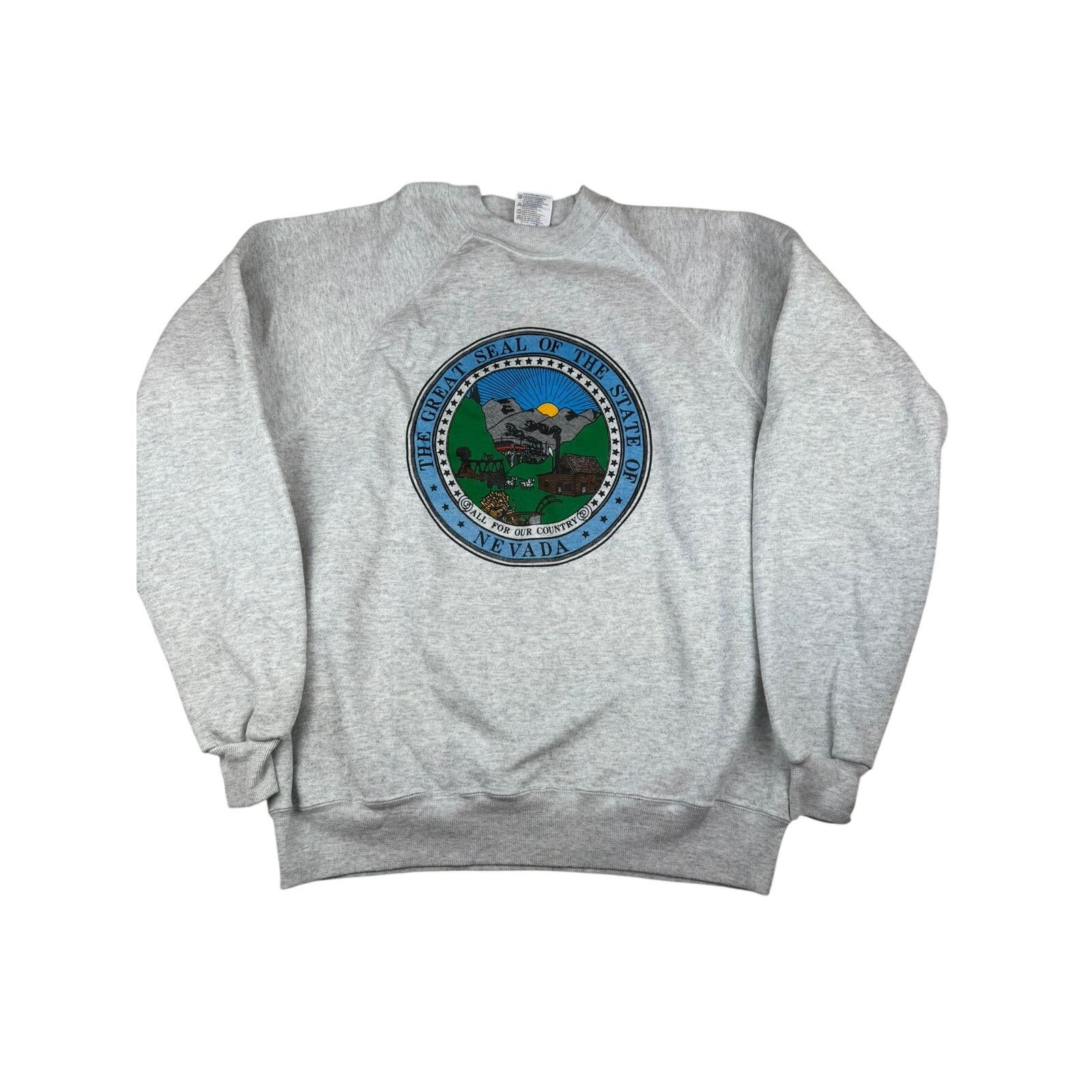 Hanes Vintage Hanes Nevada State Seal Crewneck Sweatshirt XL Size US XL / EU 56 / 4 - 1 Thumbnail
