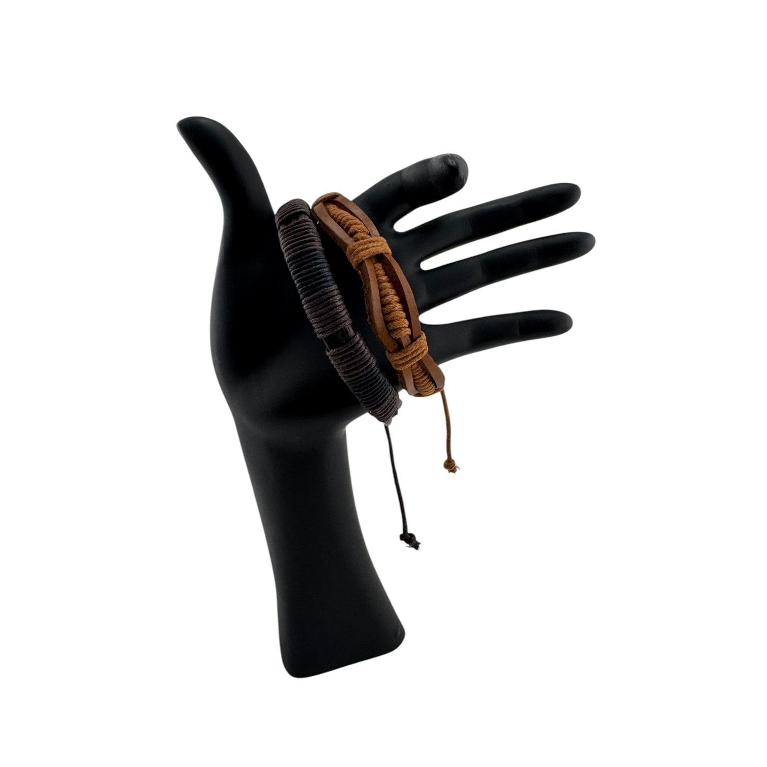 Other Dark & Earthy Braided Cuff Duo: Unisex Adjustable Unfiltered Size ONE SIZE - 3 Thumbnail