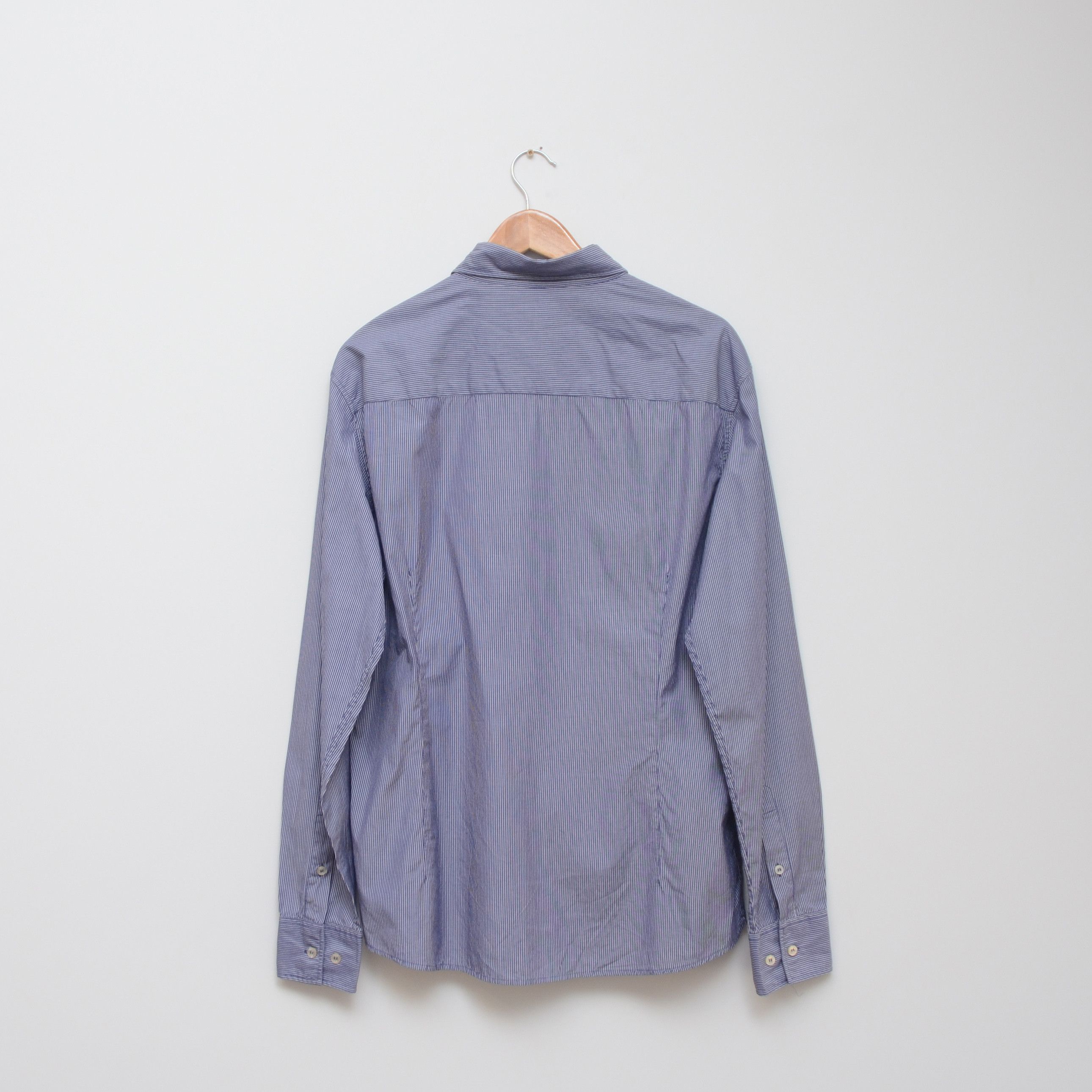 Armani Y2K Armani Jeans Striped Cotton Shirt XL–XXL Logo Casual Size US XL / EU 56 / 4 - 3 Thumbnail