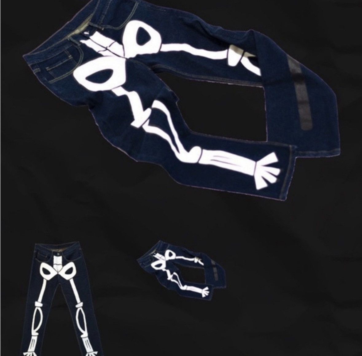 Slumpy Kev 🆕 Slumpy Kev’s Skeleton 💀 X-Ray jeans 👖 Size US 31 - 2 Thumbnail