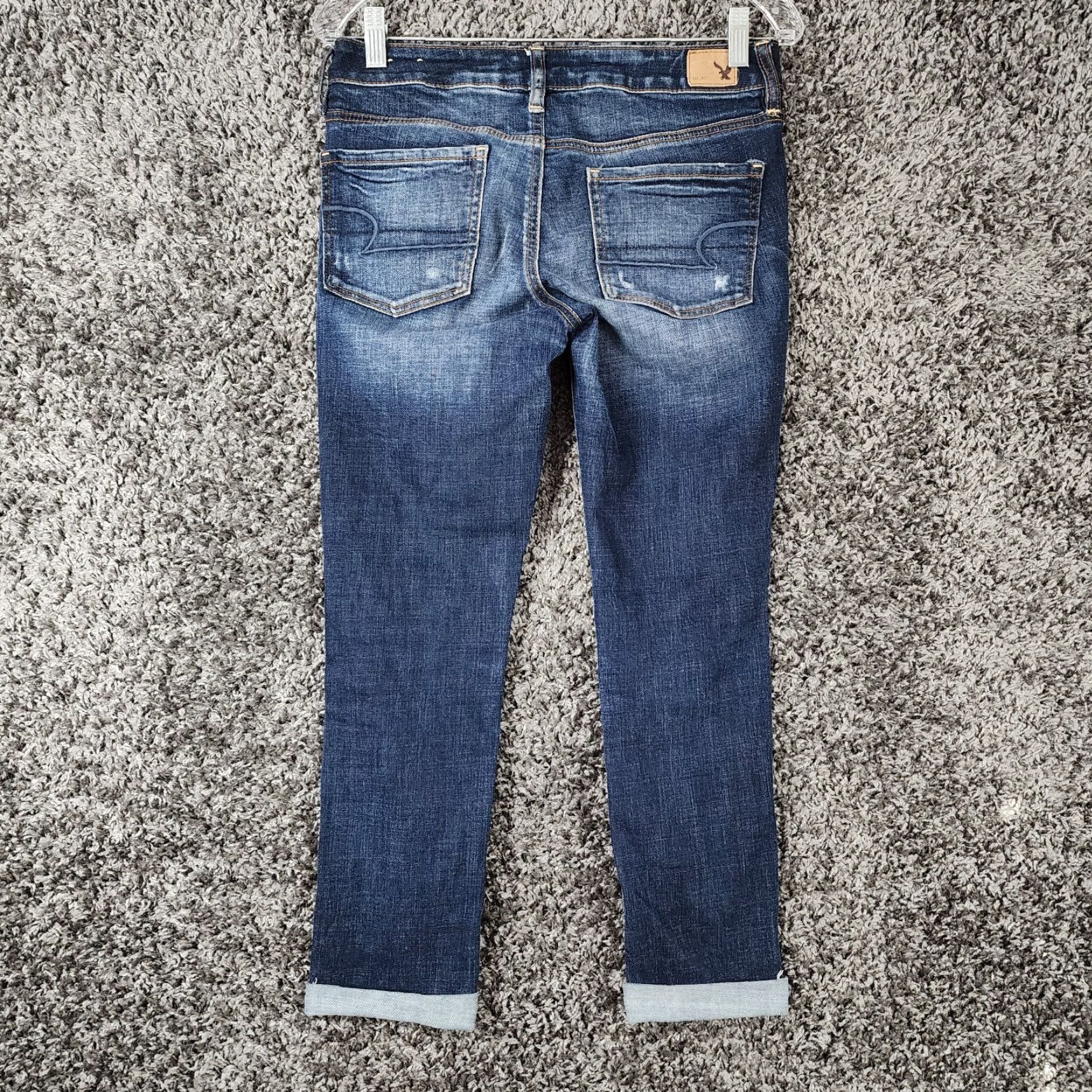 American Eagle Outfitters VINTAGE American Eagle Womens Distressed Blue Jeggings Size 4 Women's Jeans Size 27" / US 4 / IT 40 - 6 Thumbnail