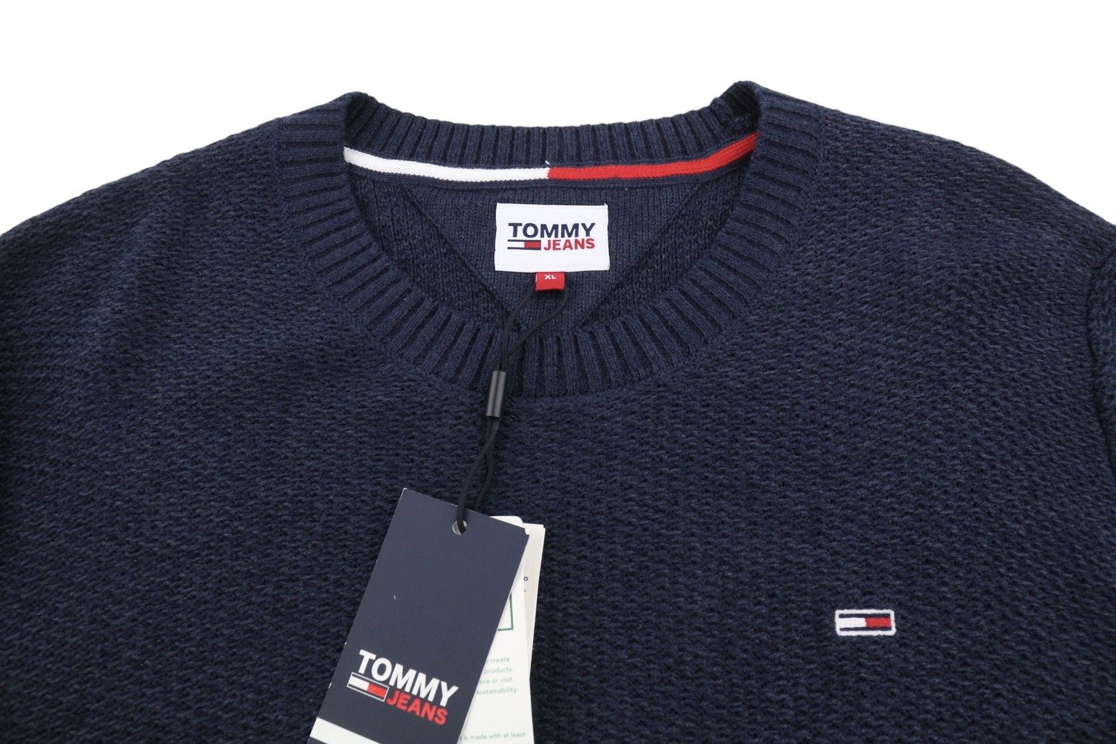 Tommy Hilfiger REQ STRUCTURED XL Navy Stretch Knit Jumper 87388 Size US XL / EU 56 / 4 - 4 Thumbnail
