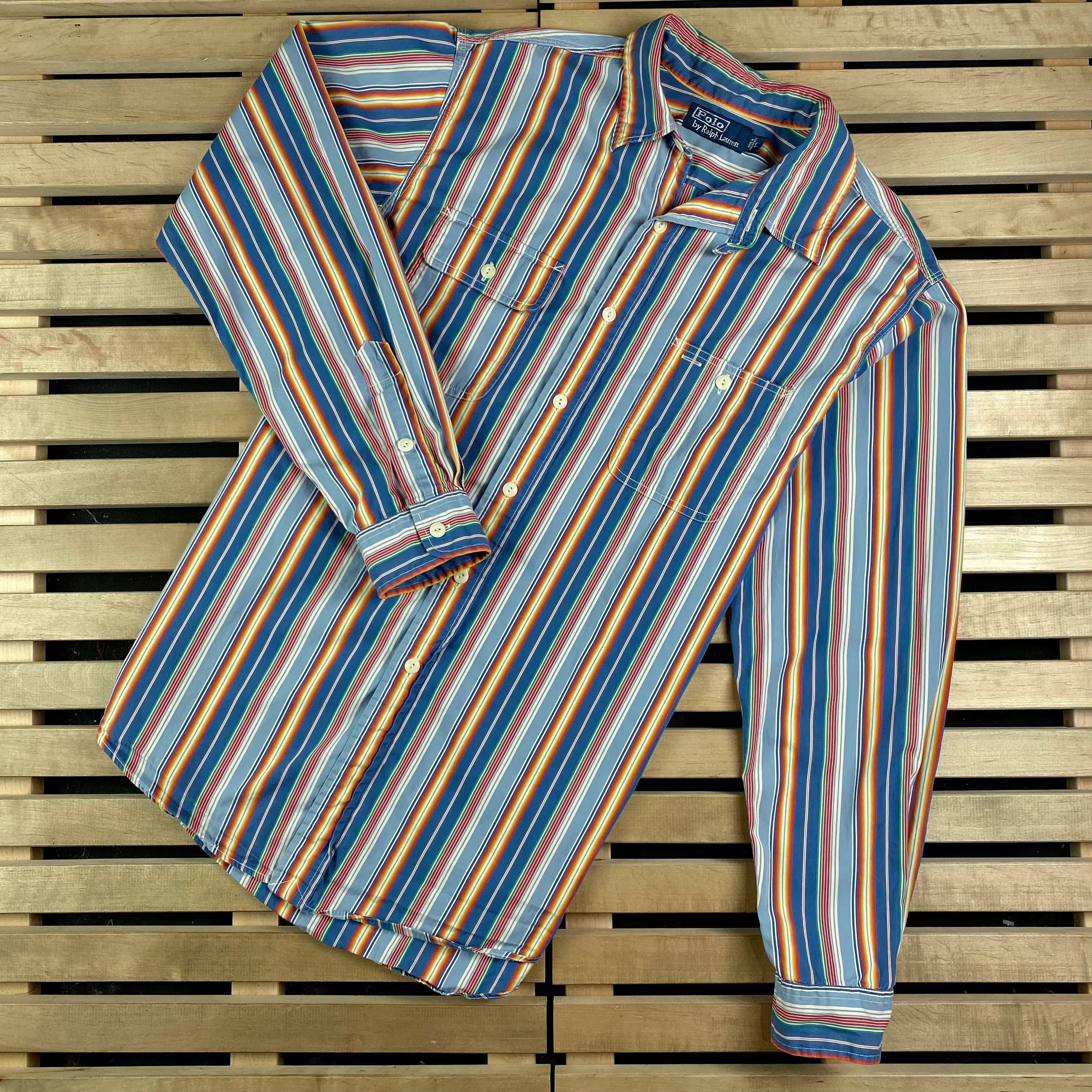 Polo Ralph Lauren × Ralph Lauren × Vintage Shirt Long Sleeve Polo Ralph Lauren Vintage Size L Size US L / EU 52-54 / 3 - 1 Thumbnail