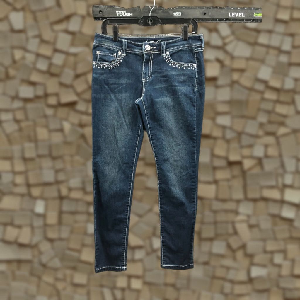 Vintage inc Denim Skinny Jeans Size 6 Womens Mid Rise Dark Wash Blue Denim Size 28" / US 6 / IT 42 - 1 Thumbnail