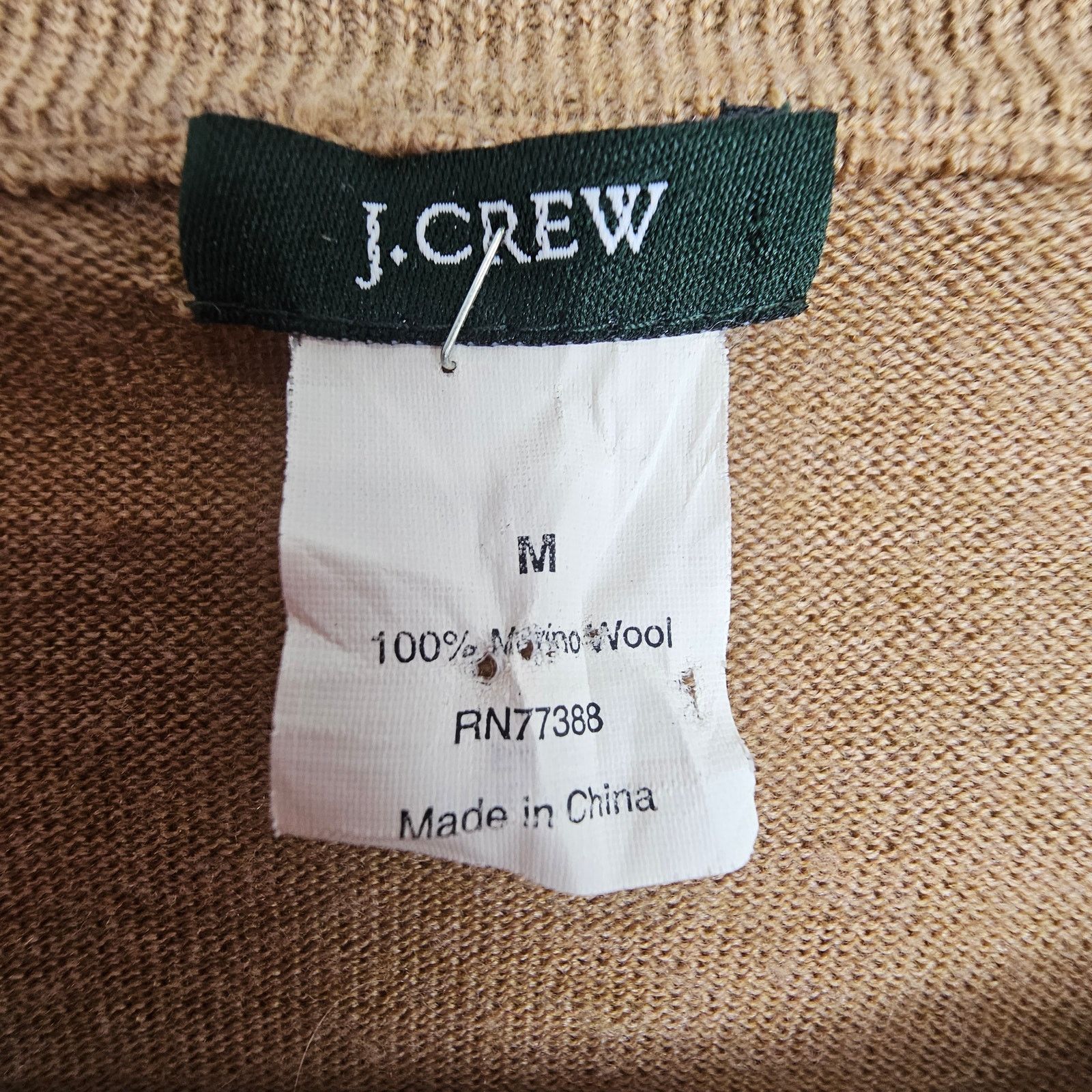 J.Crew J. Crew Womens Argyle Diamond Merino Wool Crew Neck Sweater Size M / US 6-8 / IT 42-44 - 6 Thumbnail