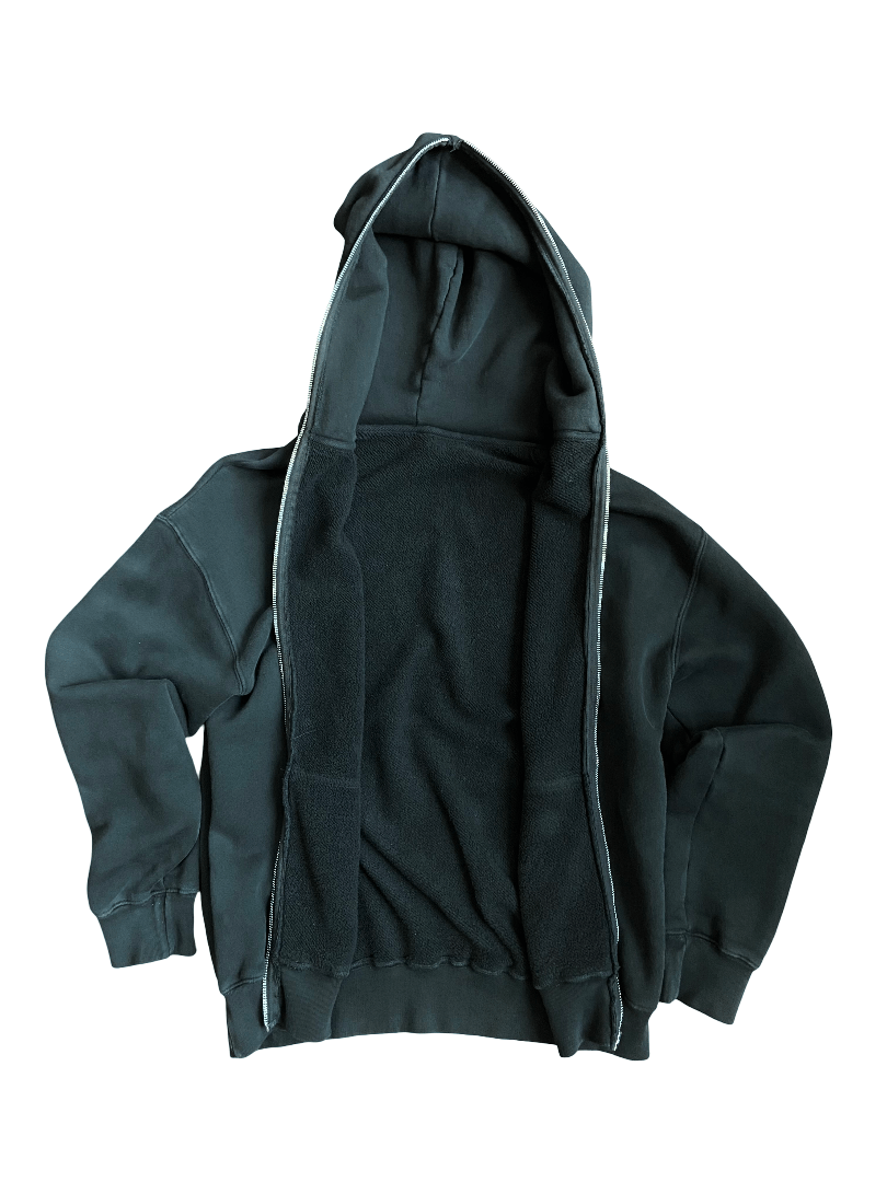 Other Velour Garments 450 GSM Jet Black Full Zip Hoodie Size US M / EU 48-50 / 2 - 4 Thumbnail