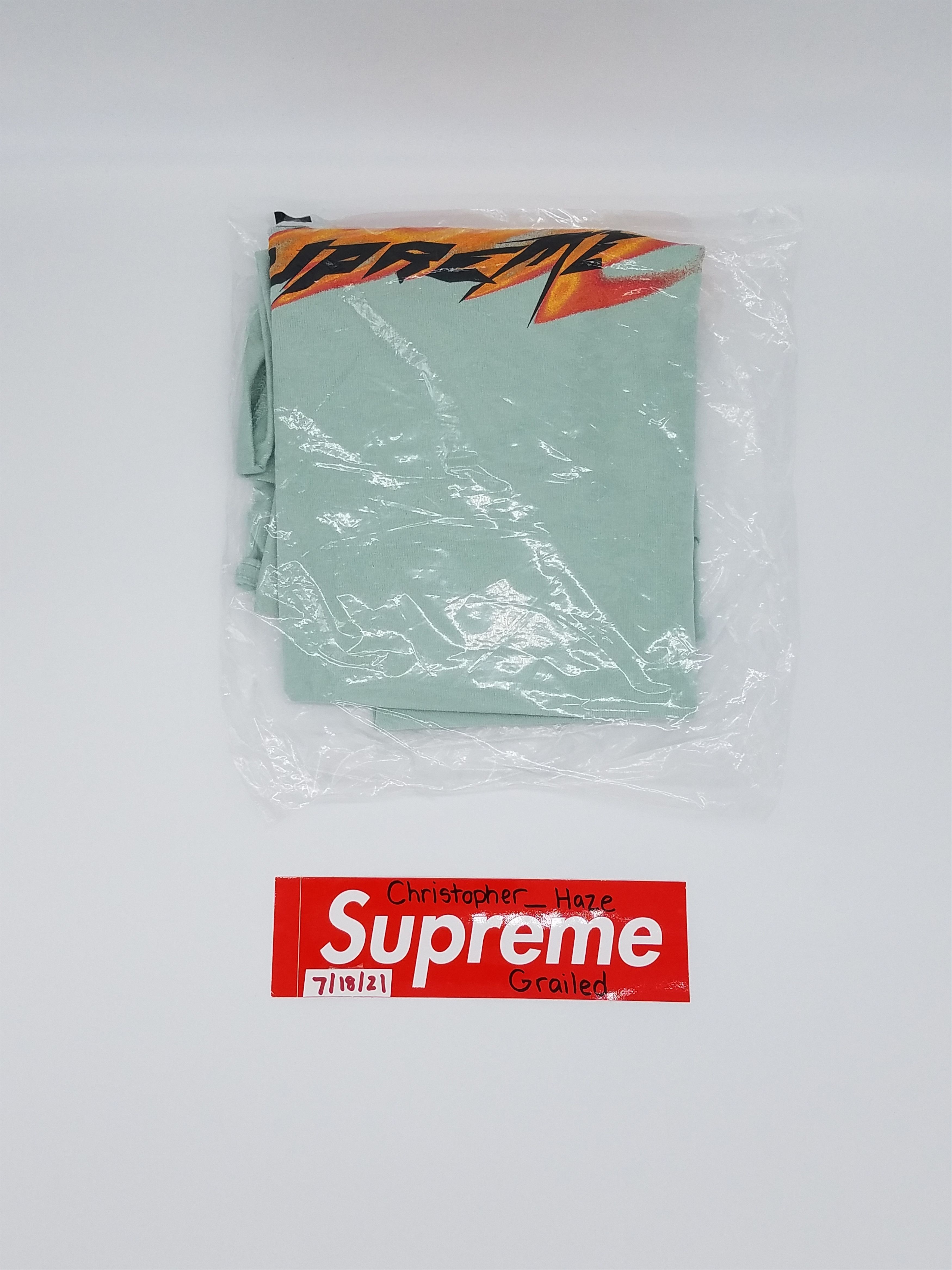 Supreme Wind Tee XL Pale Aqua SS21