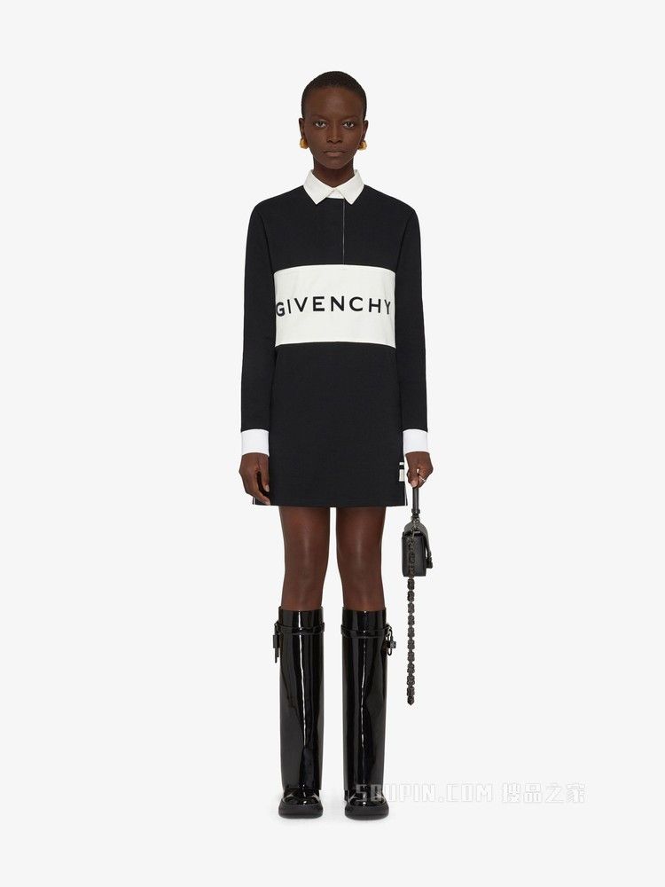 Givenchy o1w1db10326 BI Color Mini Dress in Black/White Size S / US 4 / IT 40 - 2 Thumbnail