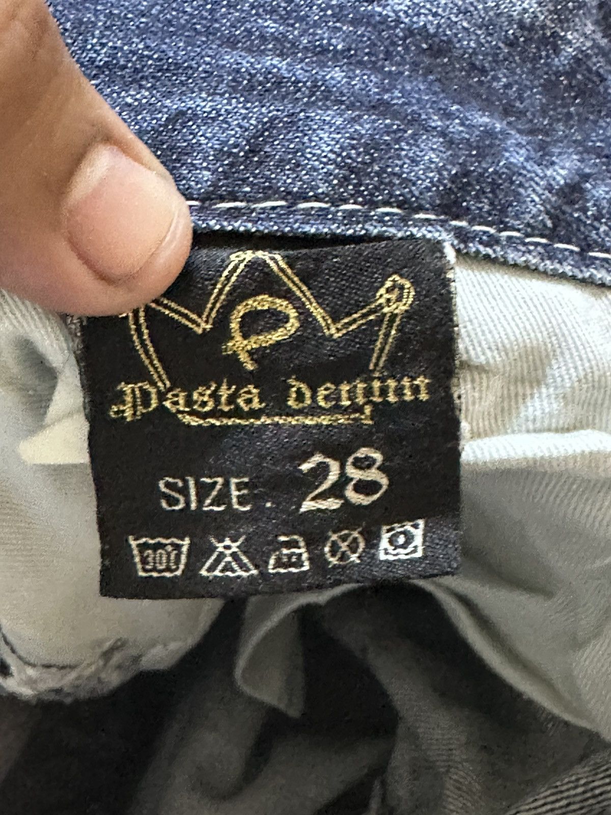If Six Was Nine Vintage Pasta Denim Flare Bootcut Embroidery Denim Size US 31 - 10 Thumbnail