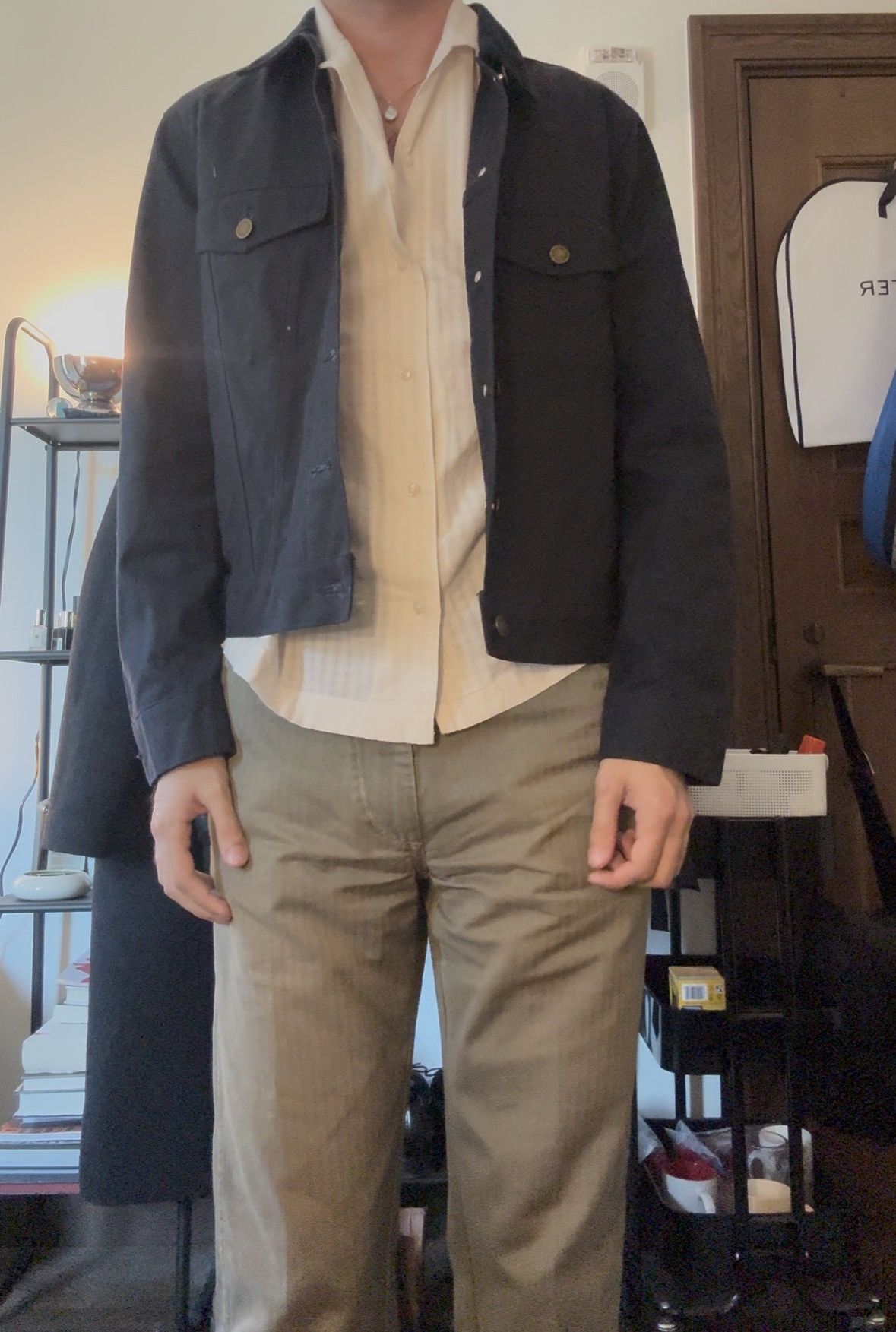 Other One Of These Days Waxed Canvas Trucker Jacket Navy USA Size US S / EU 44-46 / 1 - 6 Thumbnail
