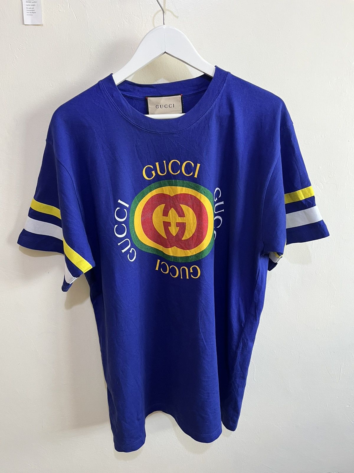 Gucci GUCCI LOGO PRINT COTTON JERSEY Size US M / EU 48-50 / 2 - 2 Thumbnail