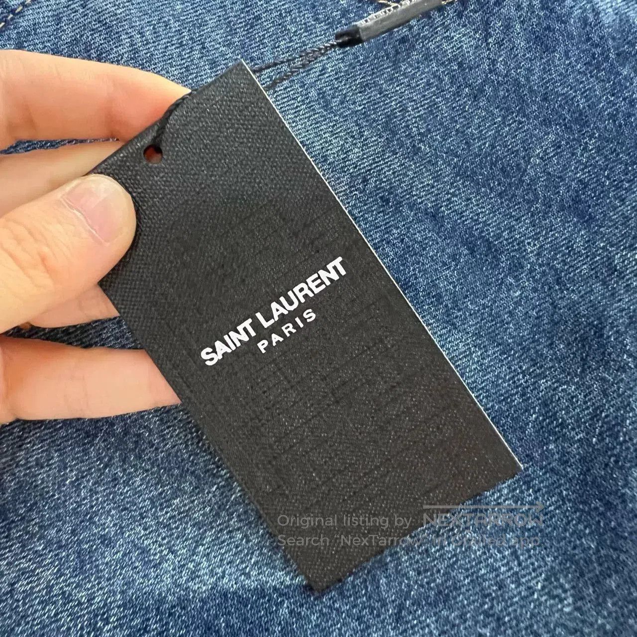 Saint Laurent Paris Saint Laurent Sequined High-Waisted Jeans. Size 25" / US 0 / IT 36 - 3 Thumbnail