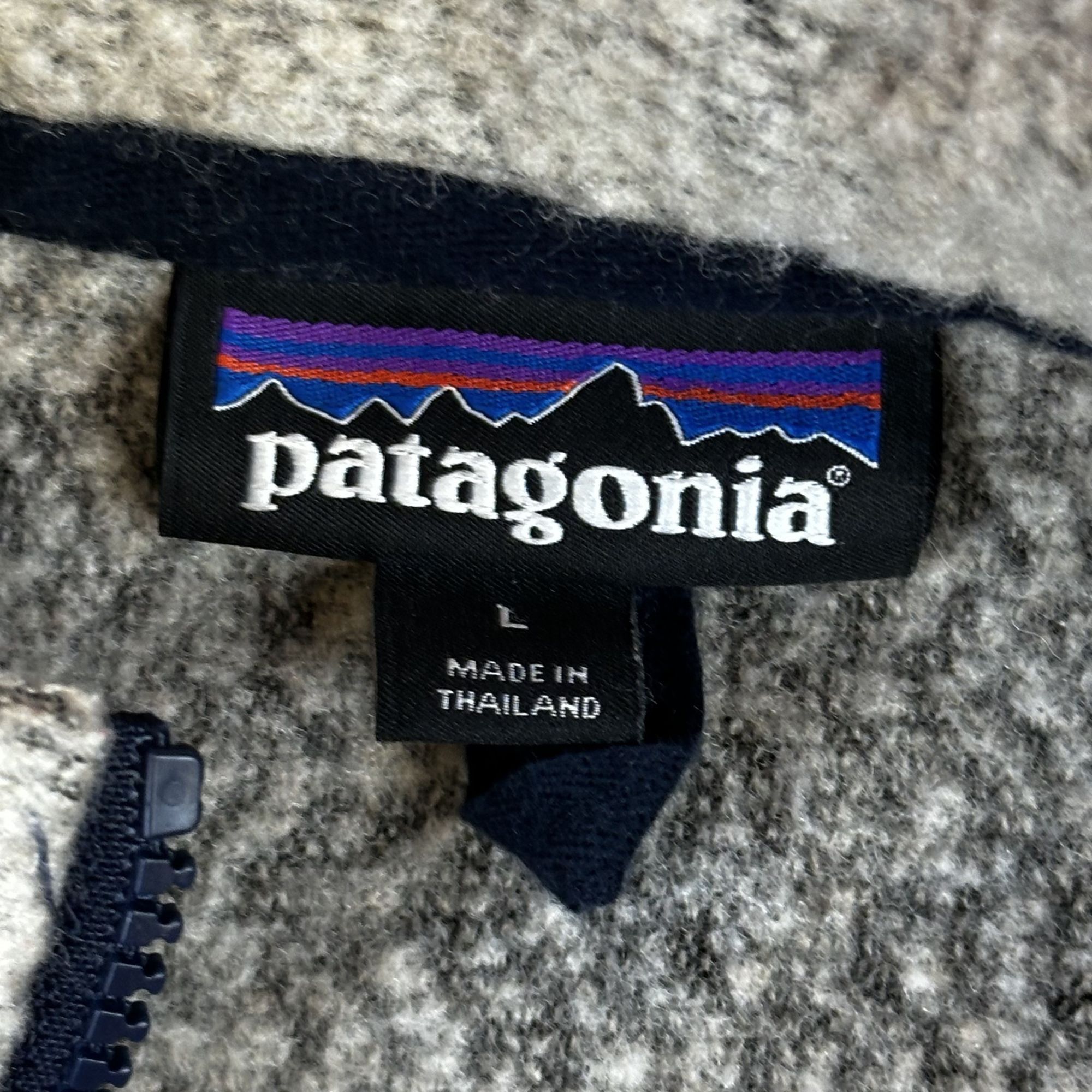 Patagonia Patagonia Mens L Gray Quarter-Zip Fleece Pullover Sweater Wa Size US L / EU 52-54 / 3 - 3 Thumbnail