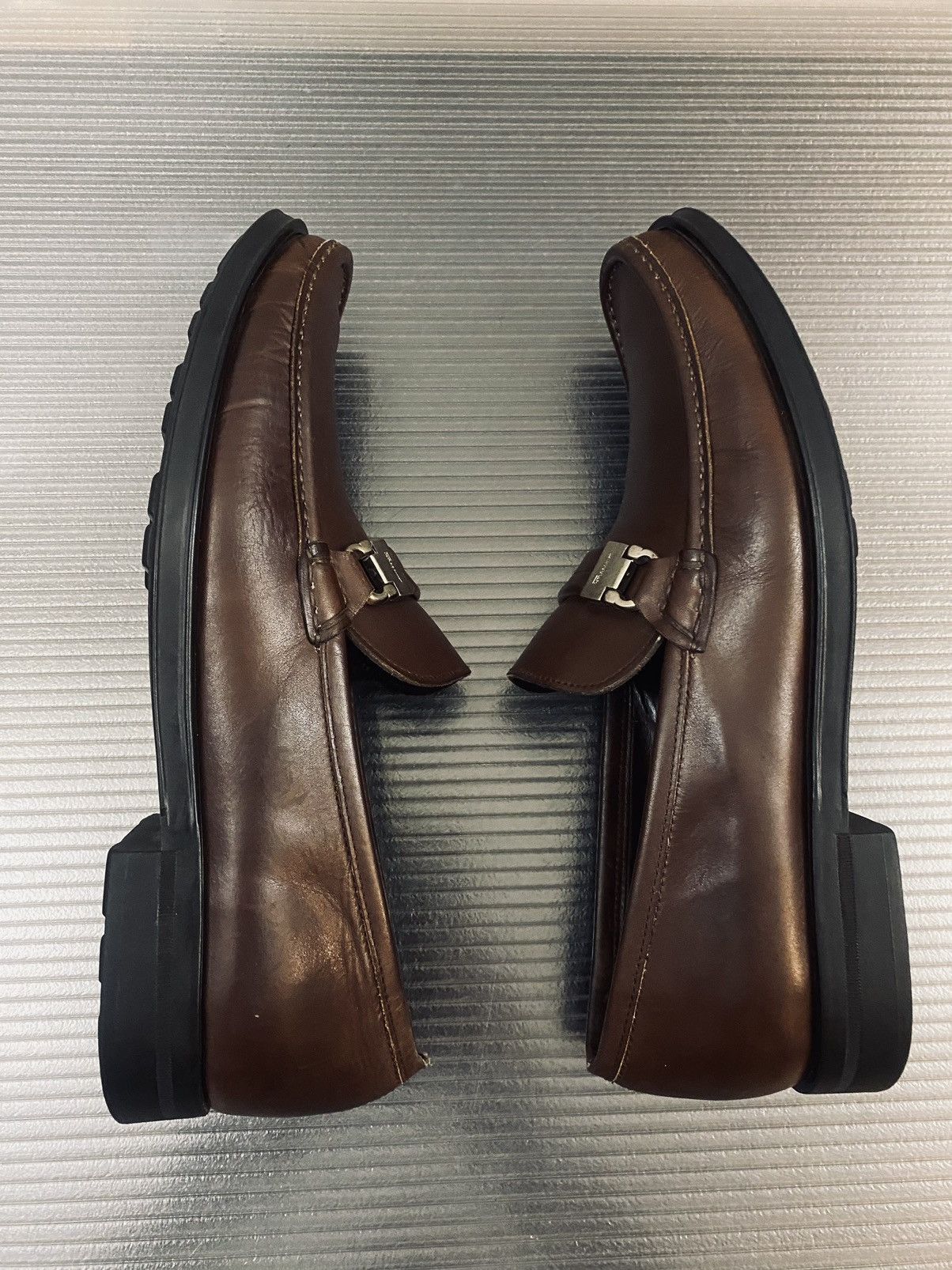 Salvatore Ferragamo Ferragamo 🇮🇹 dk brown leather gancini buckled loafer 9.5 NEW Size US 9.5 / EU 42-43 - 7 Thumbnail