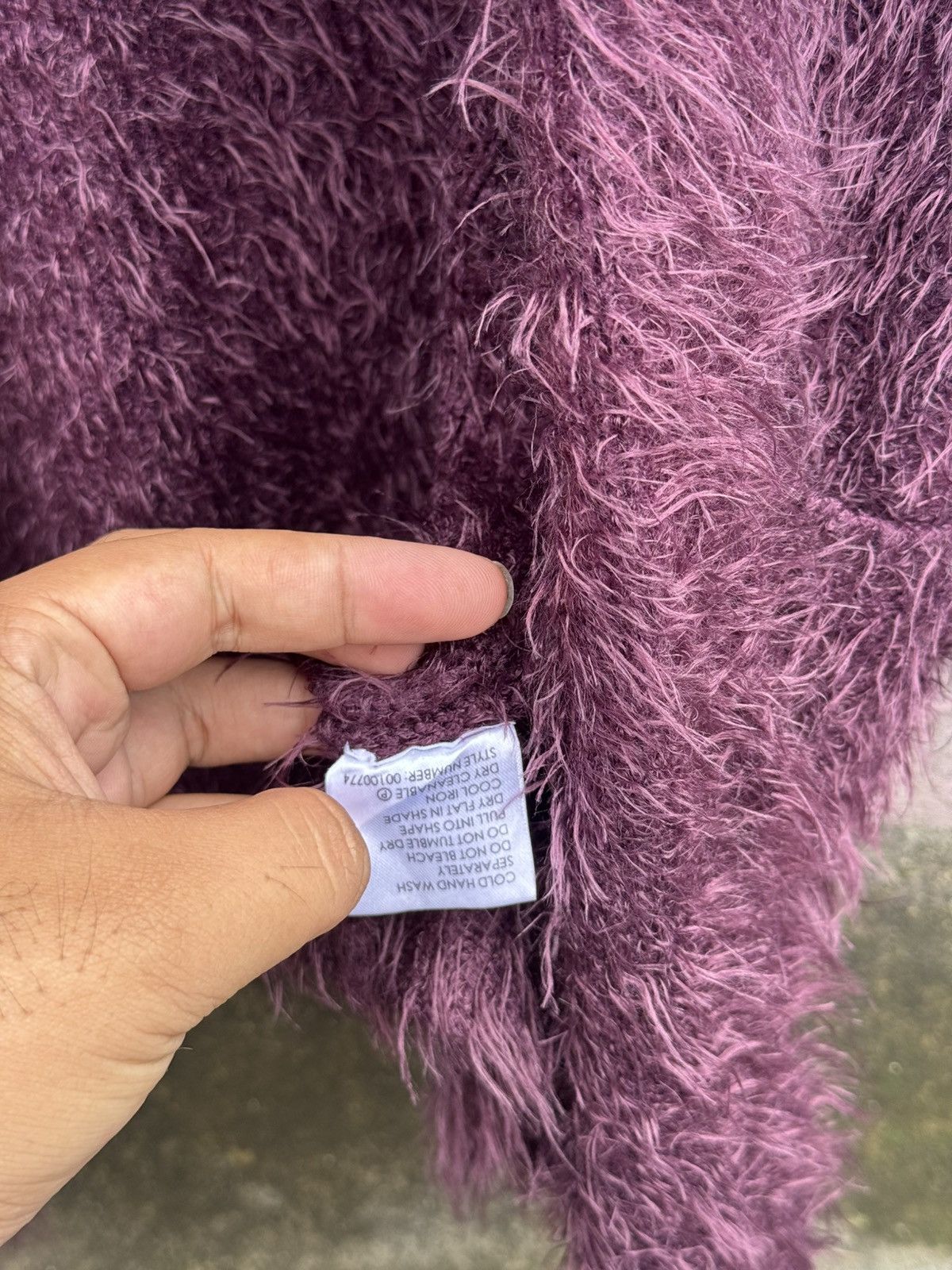 Beauty Beast × Hysteric Glamour × Japanese Brand Mohair Fuzzy Cardigan Knitted Katies Japanese Dark Purple Size US L / EU 52-54 / 3 - 7 Thumbnail