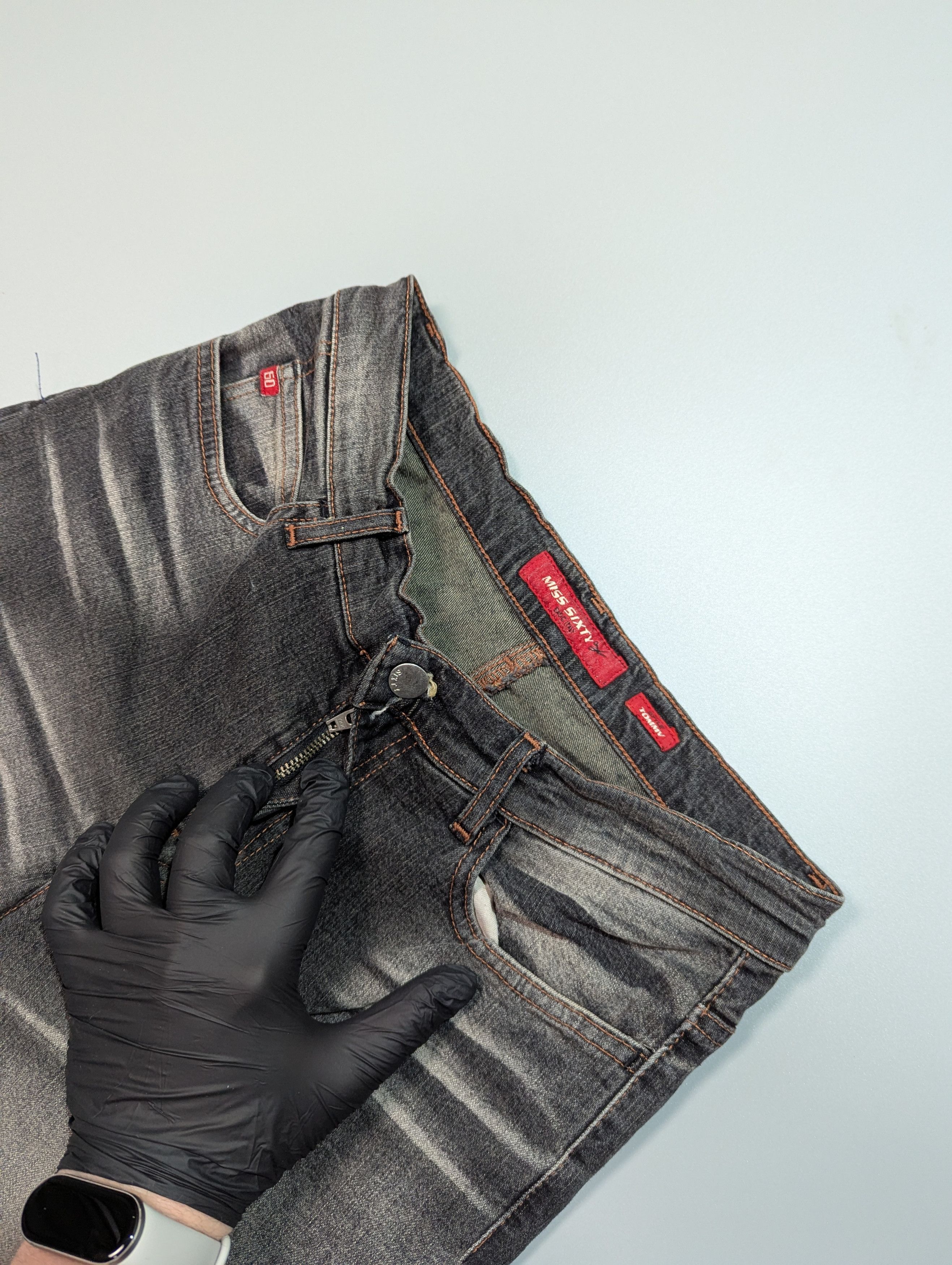 Miss Sixty × Vintage MISS SIXTY Style TOMMY VTG Women's Distressed Flared Jeans Size 29" - 3 Thumbnail