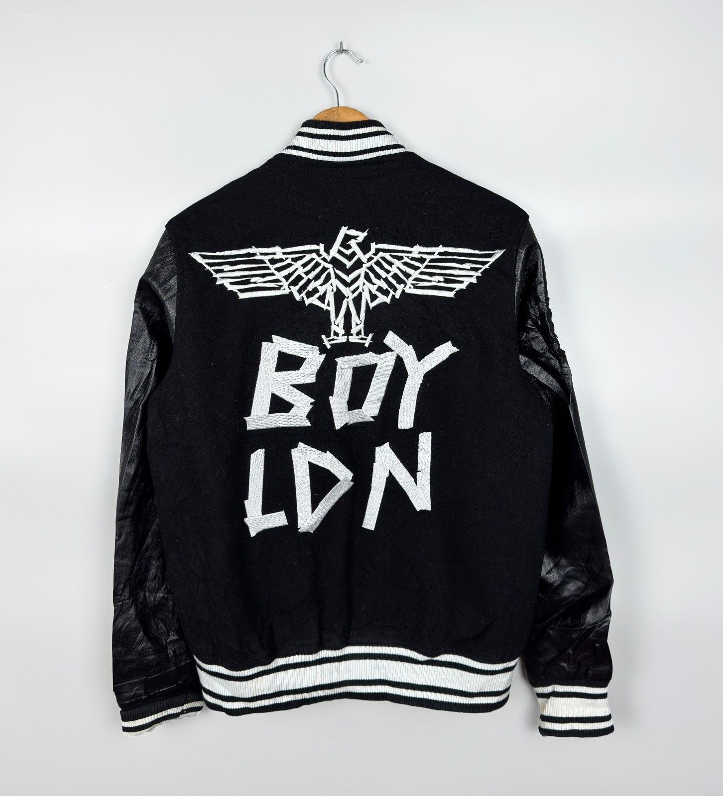 Boy London Boy Tape London Eagle Varsity Wool Bomber Black Jacket Size US S / EU 44-46 / 1 - 4 Thumbnail