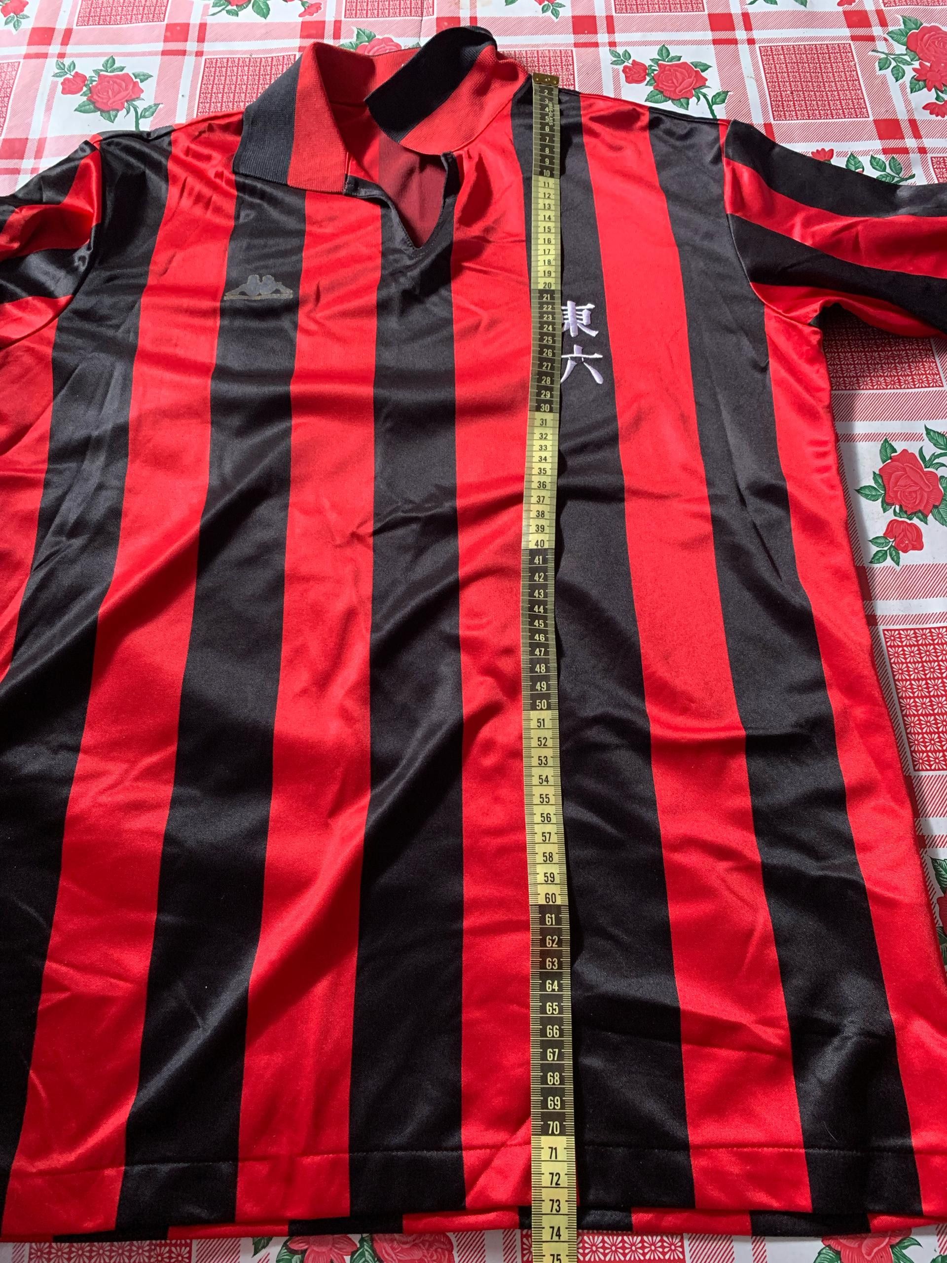 Vintage Kappa AC Milan RED BLACK 80'S single stich Japanese edition Size US L / EU 52-54 / 3 - 8 Thumbnail