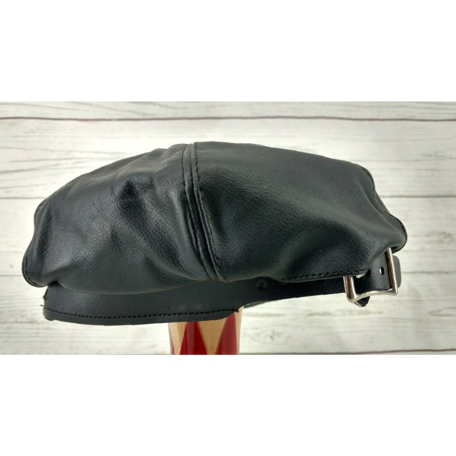 Vintage VINTAGE Easyriders Leather Newboy Cabbie Motorcycle Hat Cap USA Mens Adjustable Black 80s 90s Size ONE SIZE - 7 Thumbnail