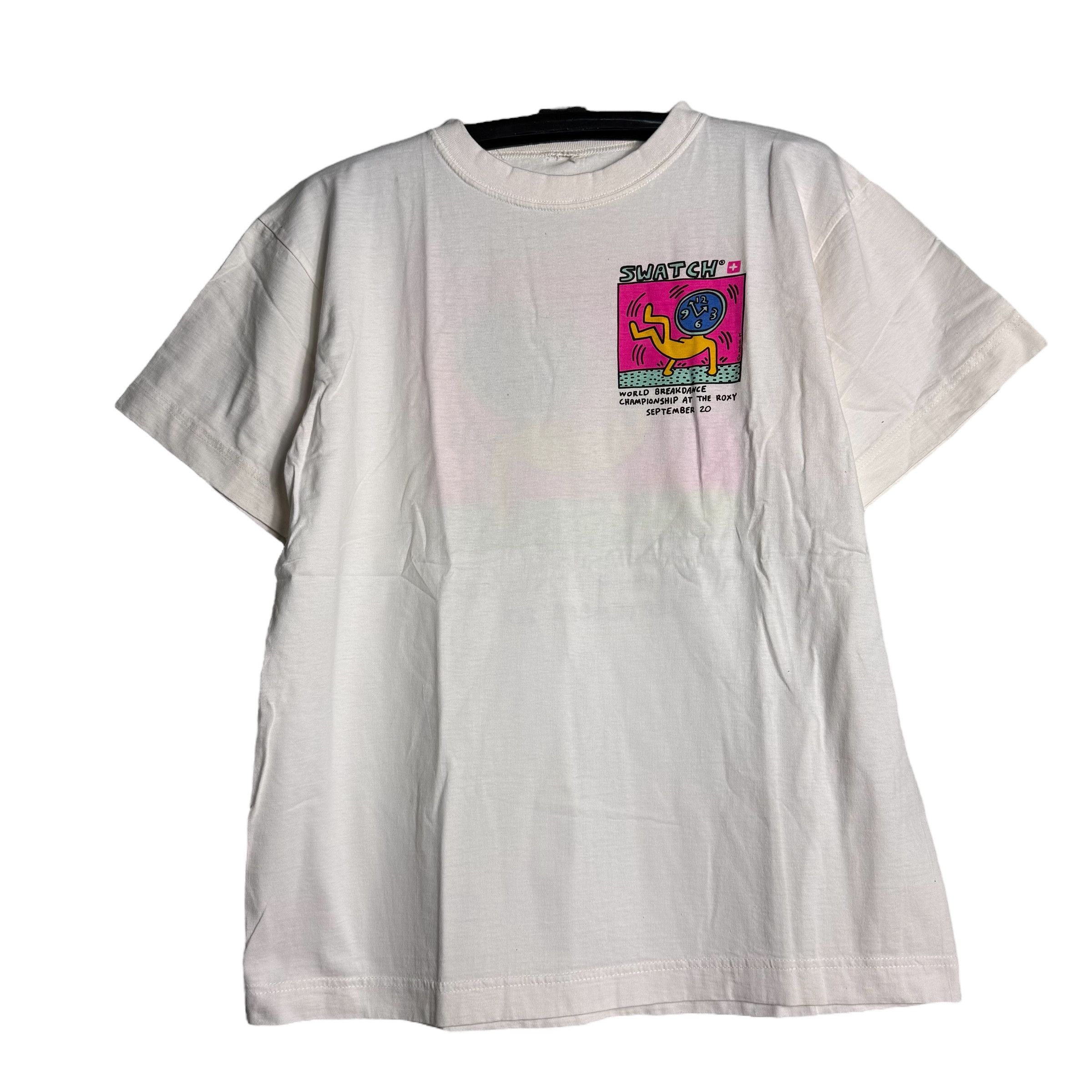 Keith Haring 🔥RARE🔥Vintage Keith Haring Swatch World Breakdance T-shirt Size US L / EU 52-54 / 3 - 4 Thumbnail