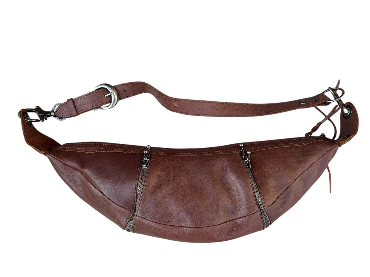 Alfredo Bannister × Leather Alfredo Bannister Patina Leather Multi Pocket Banana Bag Size ONE SIZE - 6 Thumbnail