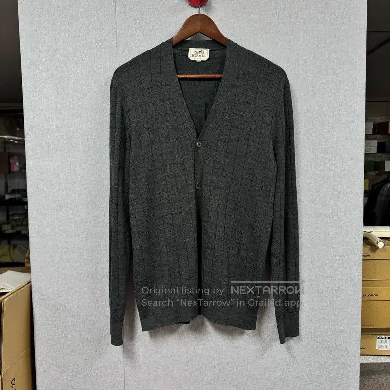 Hermes Hermes Grey Cardigan Size US M / EU 48-50 / 2 - 1 Thumbnail