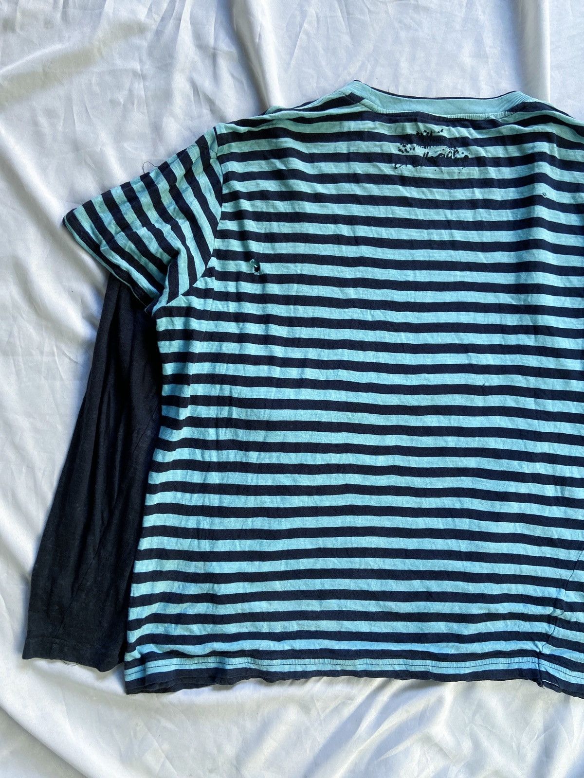 Hysteric Glamour DOUBLE LAYER INTERCREW DISTRESSED STRIPED ART ​LONG SLEEVE Size US L / EU 52-54 / 3 - 16 Thumbnail