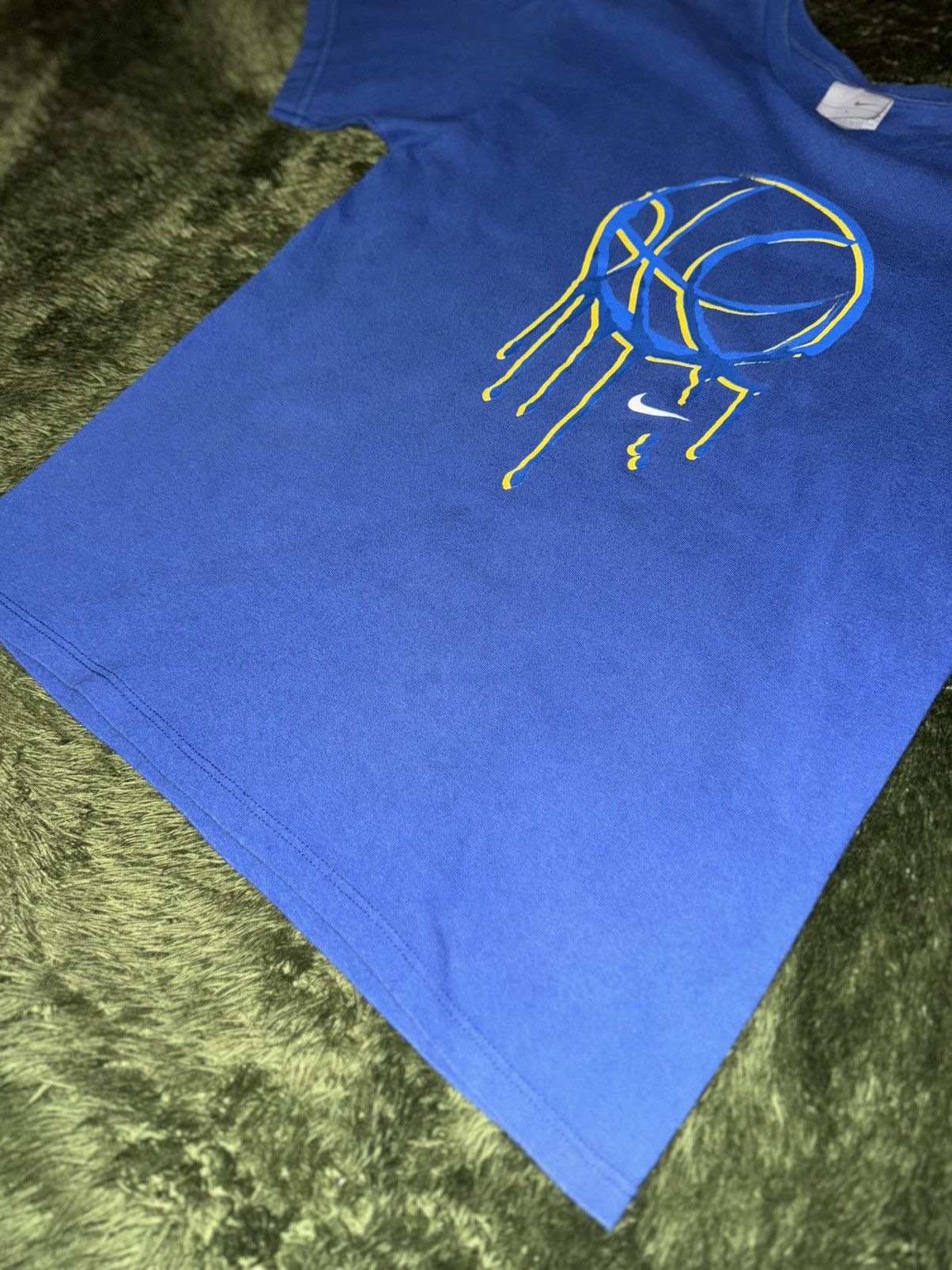 Nike [L] 90s Nike Basketball Printed Tubular T-Shirt Blue Size US L / EU 52-54 / 3 - 6 Thumbnail