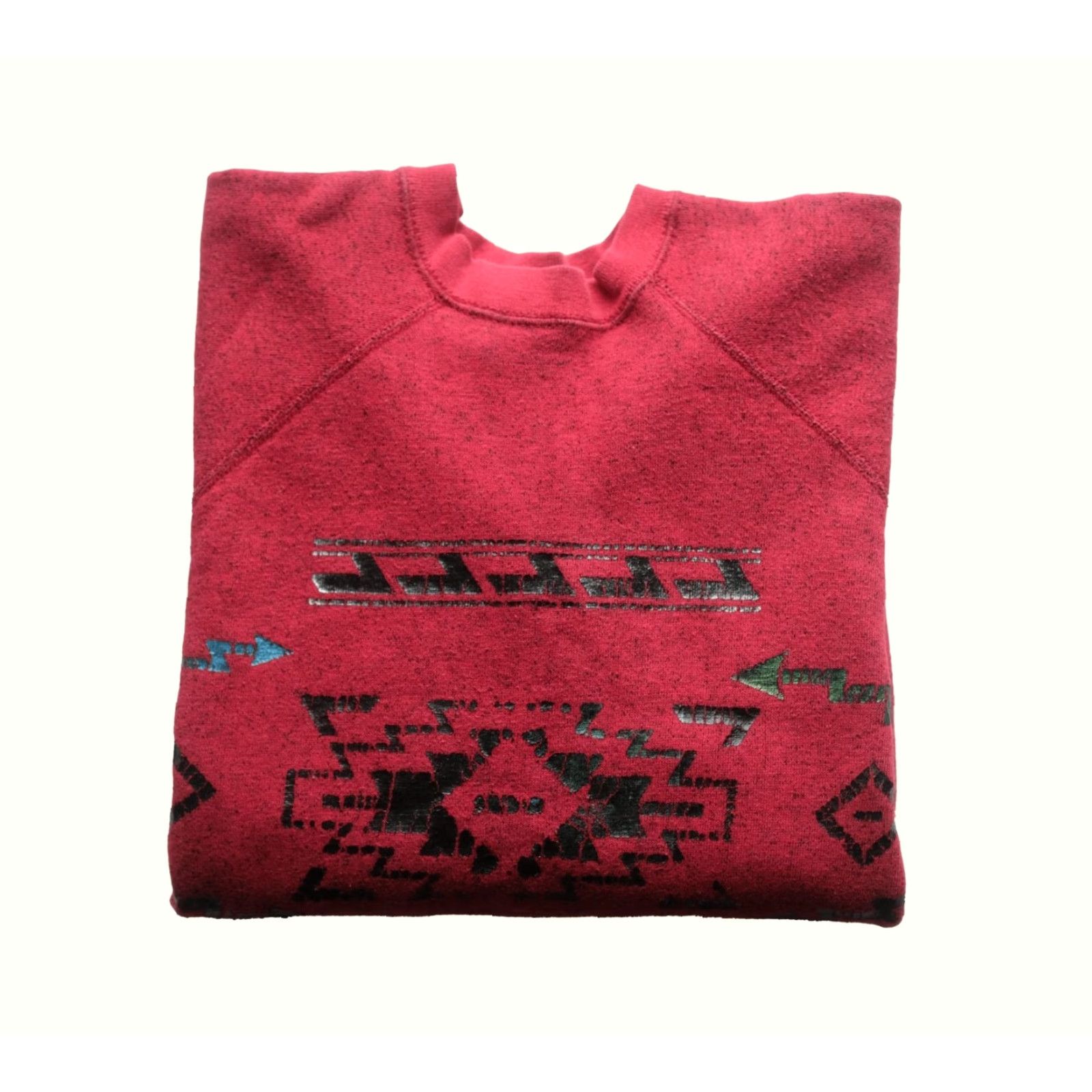 Tultex VINTAGE TULLTEX SWEATS APPEAL AZTEK OUTDOOR CREWNECK SWEATSHIRT MEN XL Red AZTEC 90s 80s Size US XL / EU 56 / 4 - 2 Thumbnail