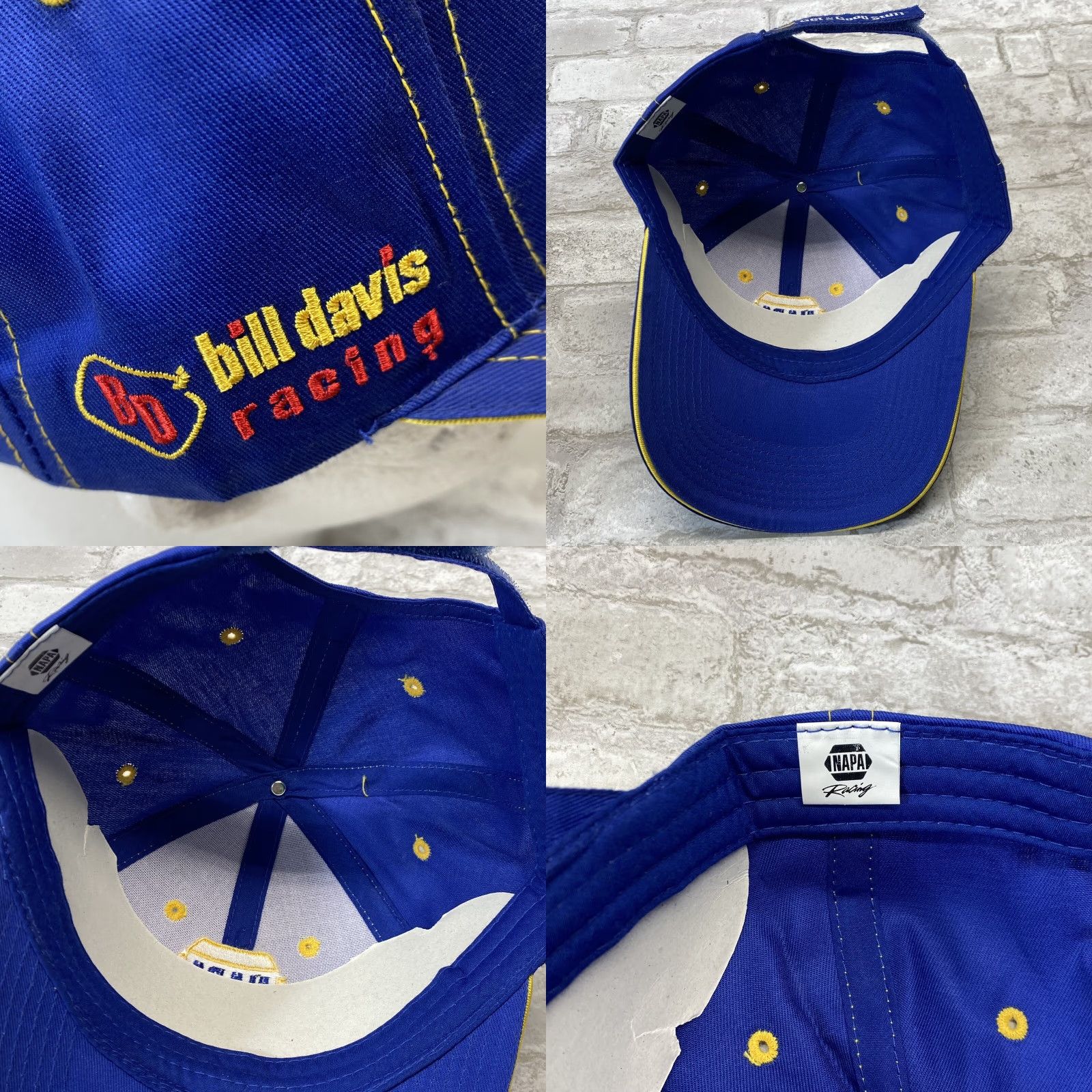 Vintage NAPA Bill Davis Racing Hat Michael Waltrip Racing Blue Baseball Cap Strap Back Men Adjustable Cap Size ONE SIZE - 8 Thumbnail