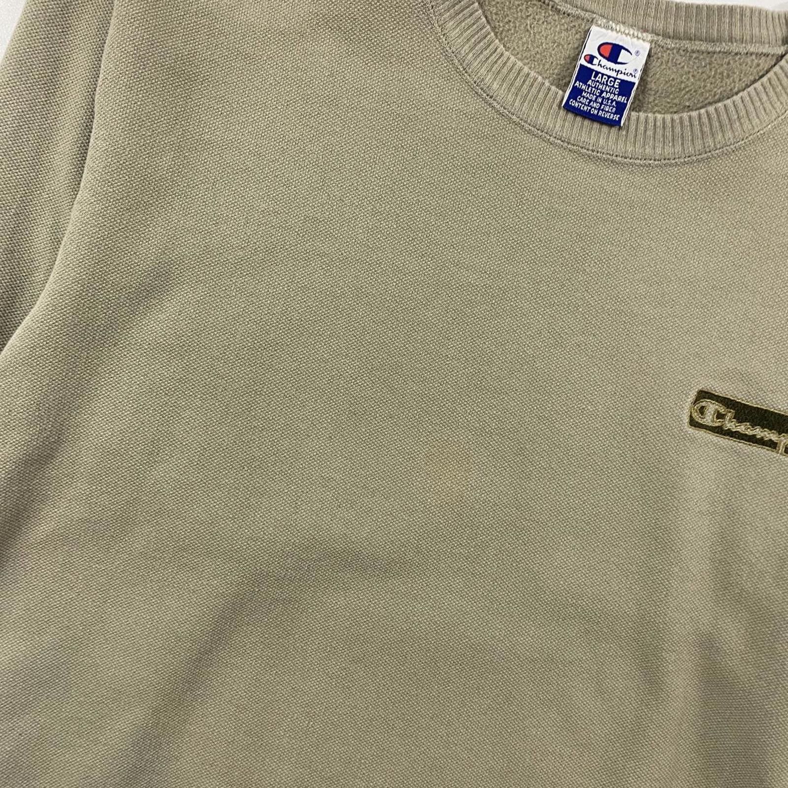 Champion Vintage 90s Champion Olive Green Crewneck Size US L / EU 52-54 / 3 - 4 Thumbnail