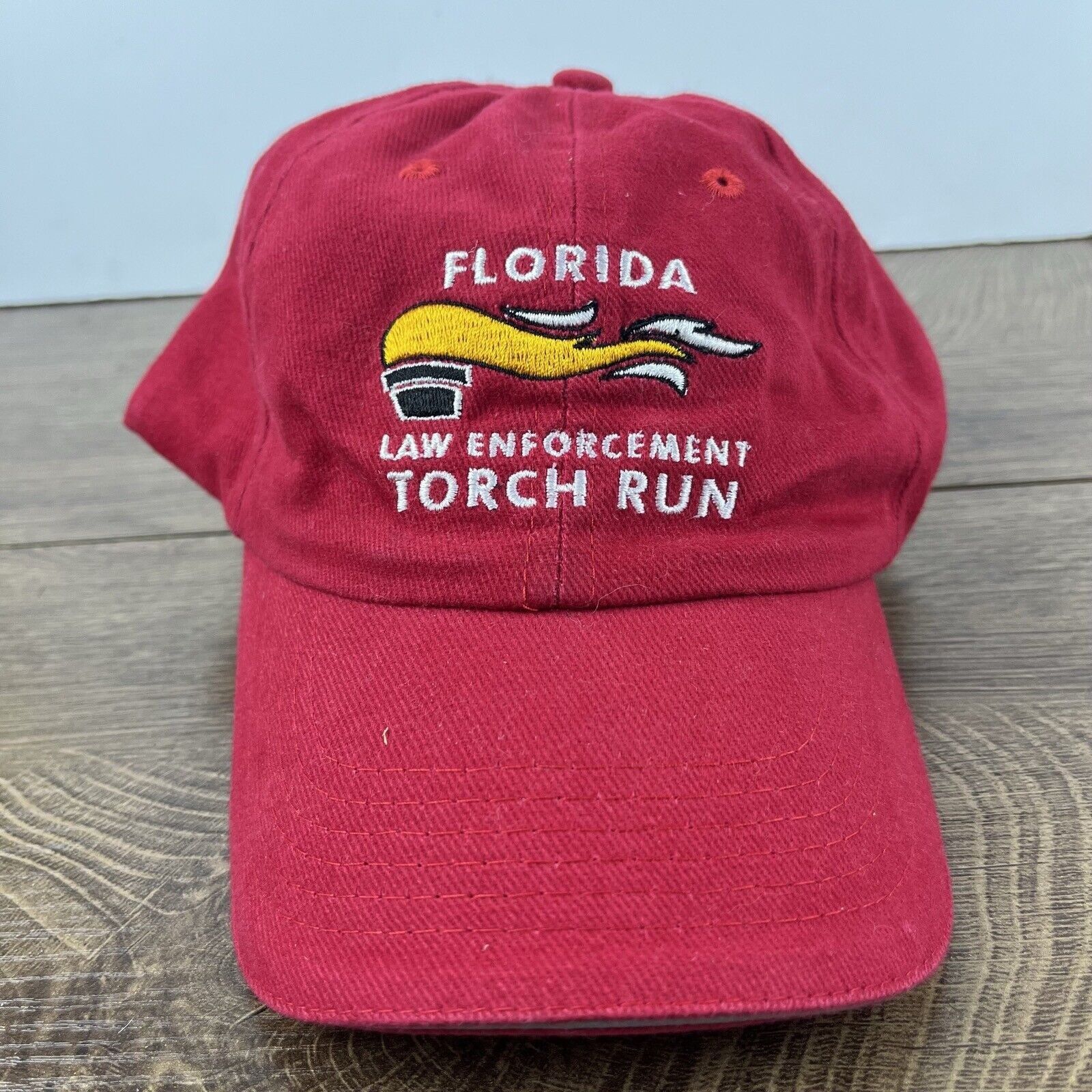 Other Florida Law Enforcement Torch Run Hat Red Adjustable Hat Red Size ONE SIZE - 5 Thumbnail