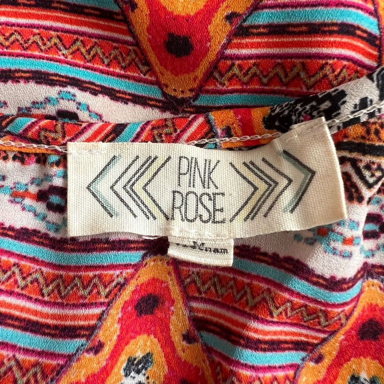 Other pink Rose Multicolor Printed Boat Neck Short Sleeve Top, M Size M / US 6-8 / IT 42-44 - 6 Thumbnail