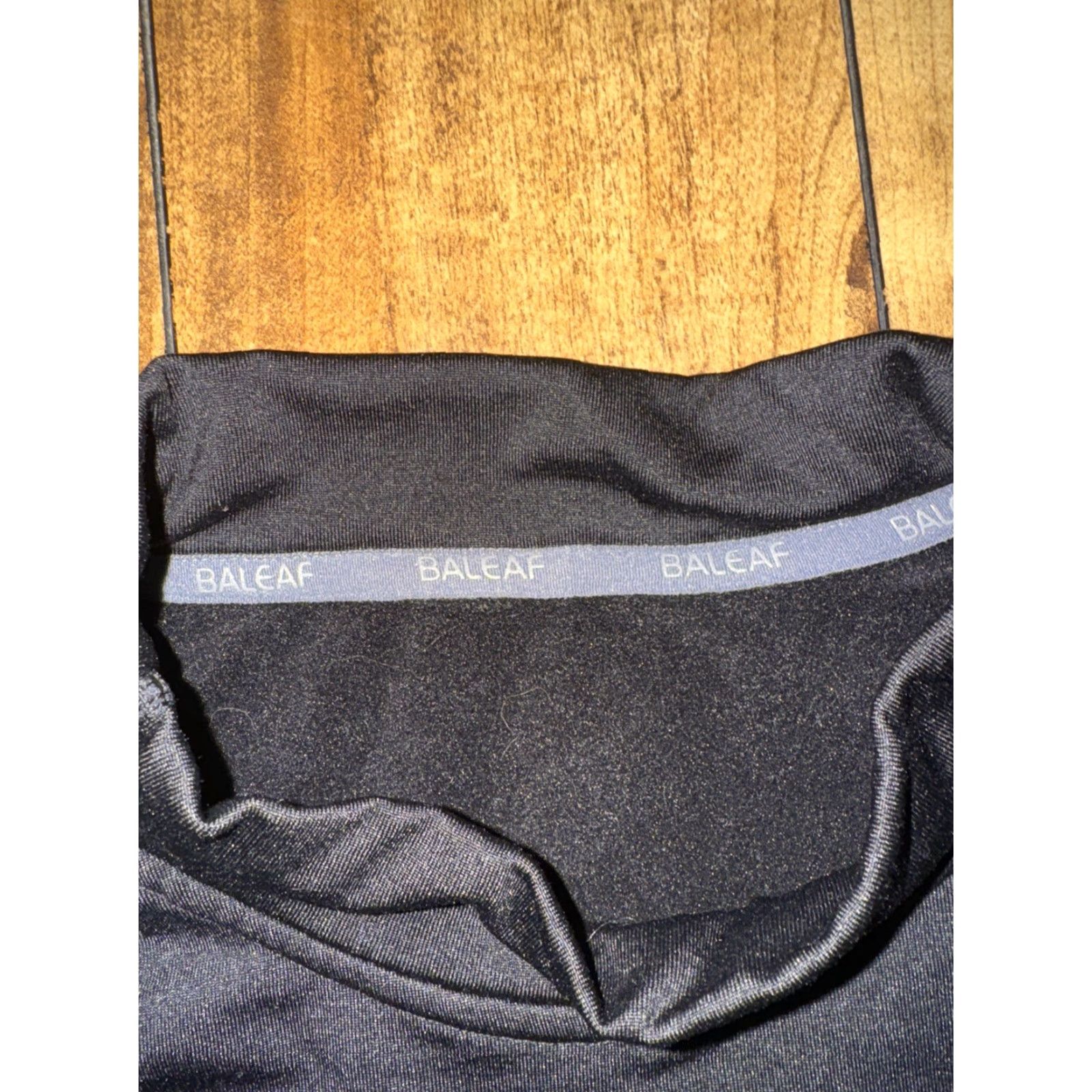 Vintage Baleaf Women's Mock Neck Compression Shirt Long Sleeve Black L Athletic Casual Sports Breathable Stretch Size L / US 10 / IT 46 - 2 Thumbnail