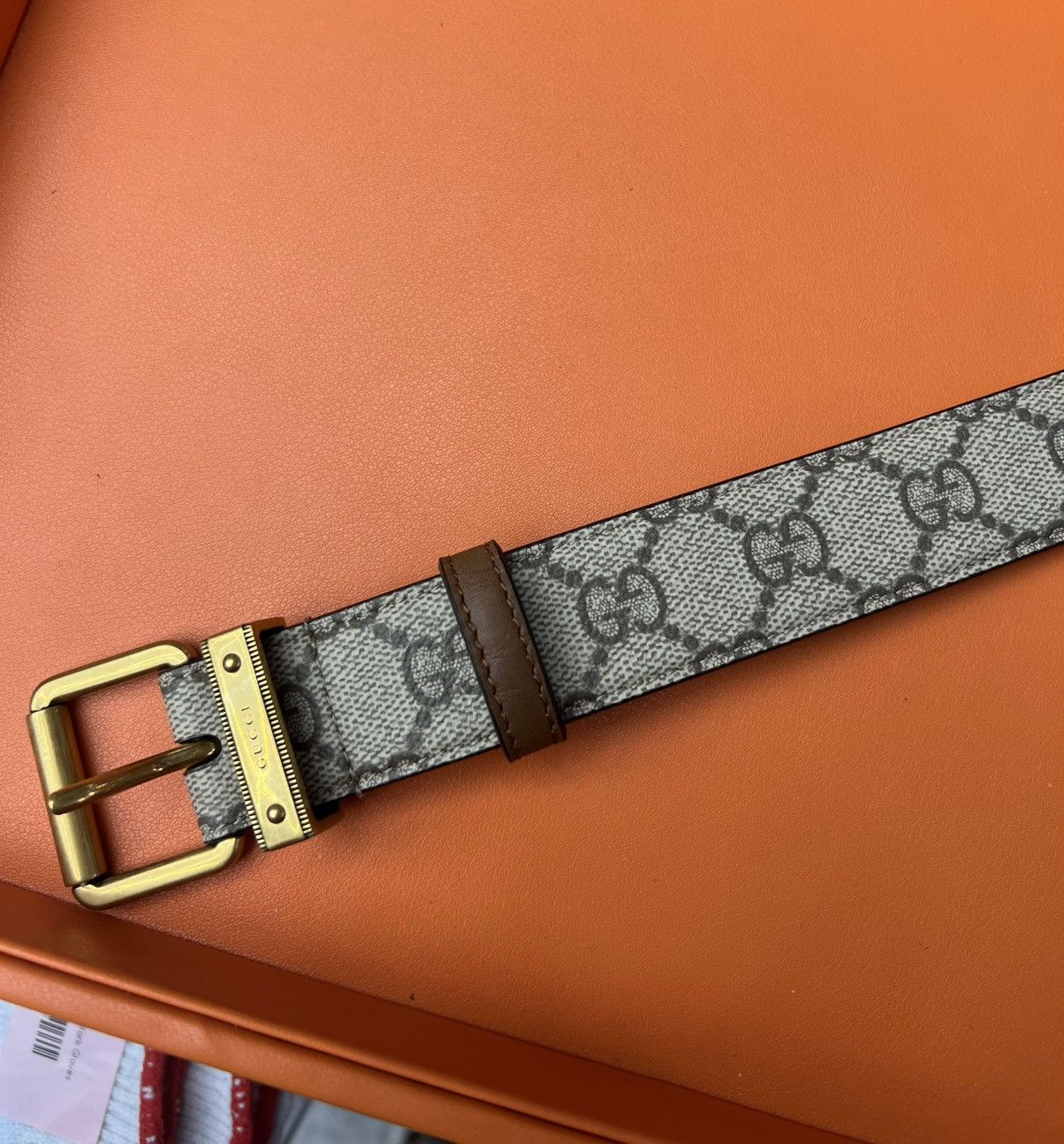 Gucci Gucci GG Supreme Monogram Square Belt Size 38 - 7 Thumbnail