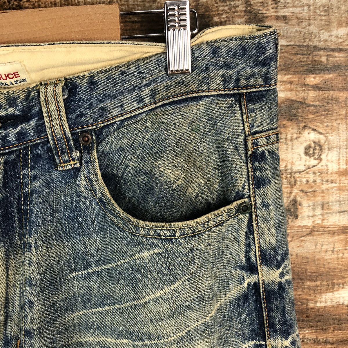 Japanese Brand DLL Navy Blue faded vintage Denim Pants #C206 Size US 32 / EU 48 - 8 Thumbnail