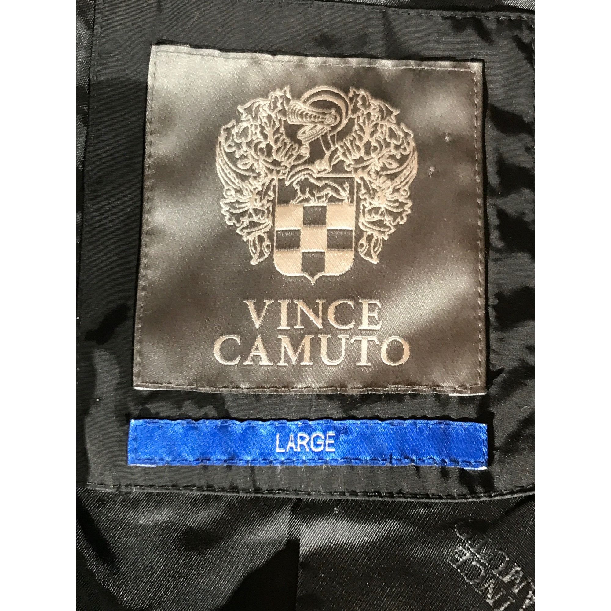 Vince Camuto Vince Camuto Mens Black Quilted Jacket With Full Zip and But Size US L / EU 52-54 / 3 - 3 Thumbnail