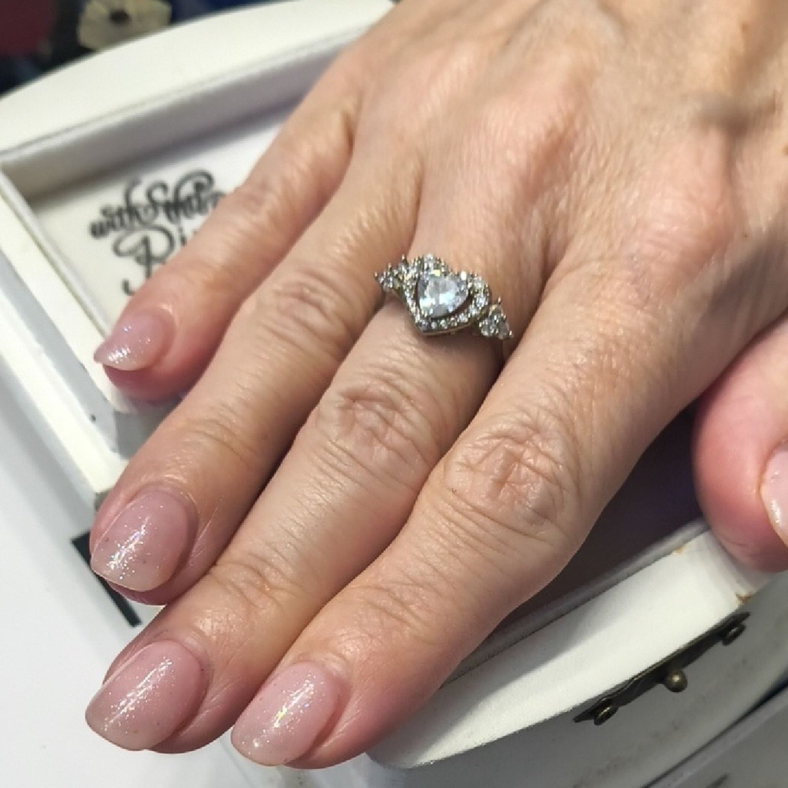 Nordstrom Nordstrom Julianna B 925 Created Moissanite Heart Size 6 Size ONE SIZE - 2 Thumbnail