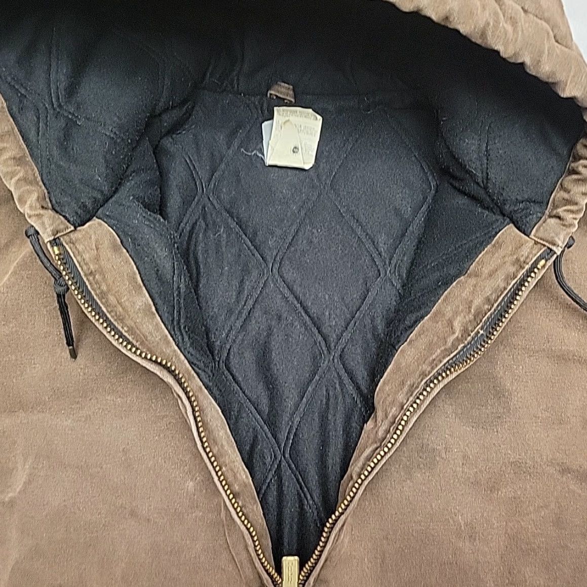 Carhartt VTG Carhartt Active Jacket Mens 2XLT Brown Duck Canvas Hooded Lined J130 CHT Jacket Workwear Mens Size US XXL / EU 58 / 5 - 7 Thumbnail