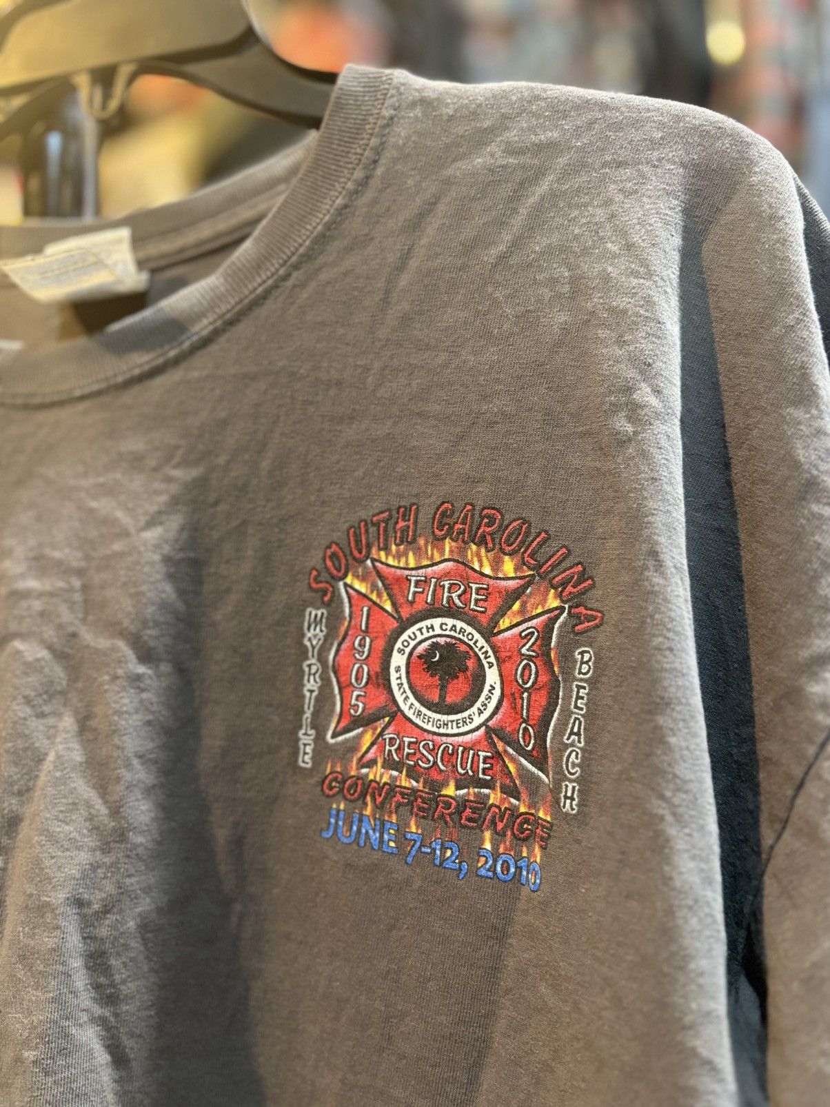 Vintage Myrtle Beach 2010 Firefighter Conference Size US XL / EU 56 / 4 - 3 Thumbnail