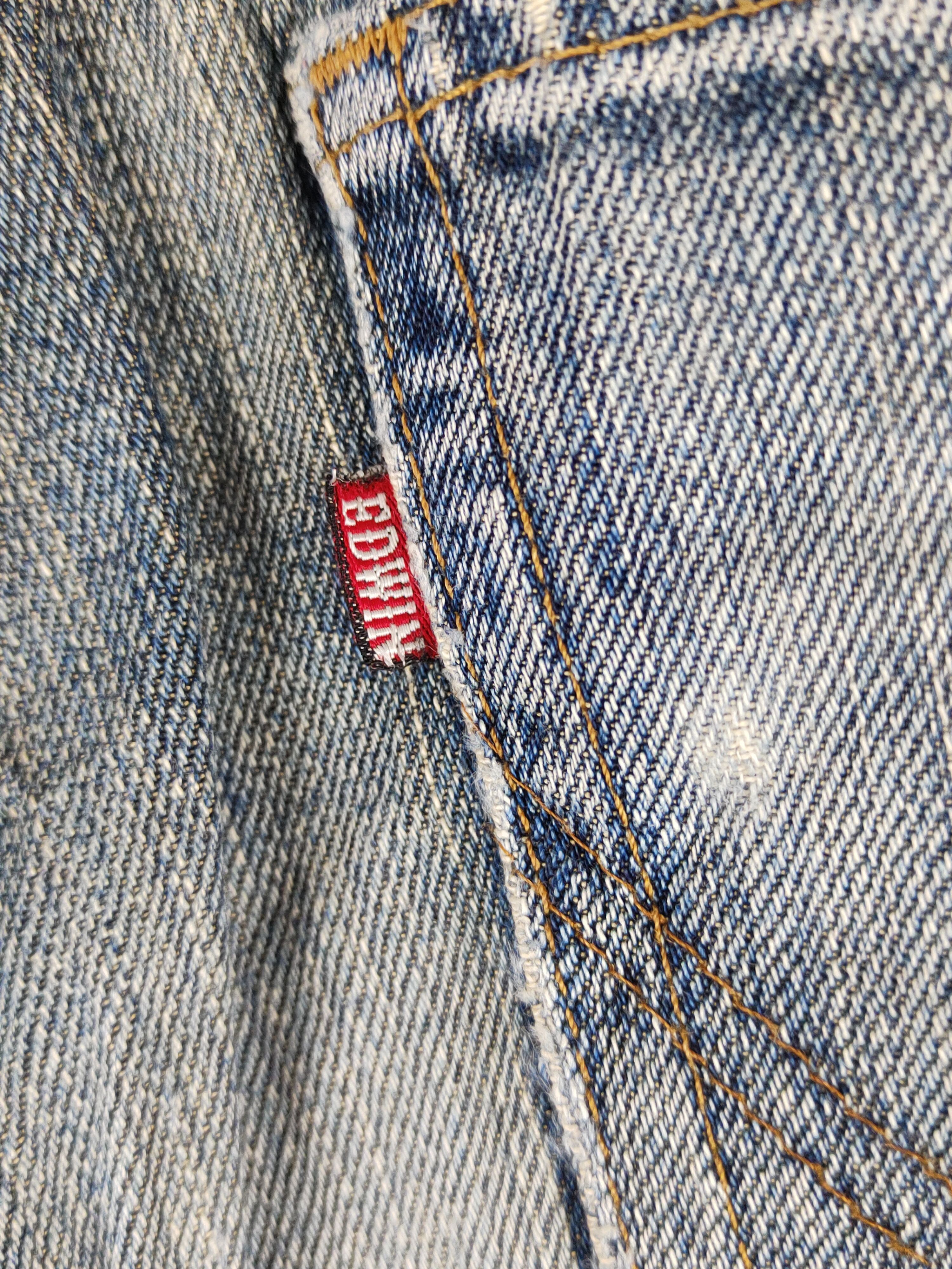 Edwin Edwin Dark Blue Faded Distressed Ripped Jeans #S1640 Size US 28 / EU 44 - 9 Thumbnail