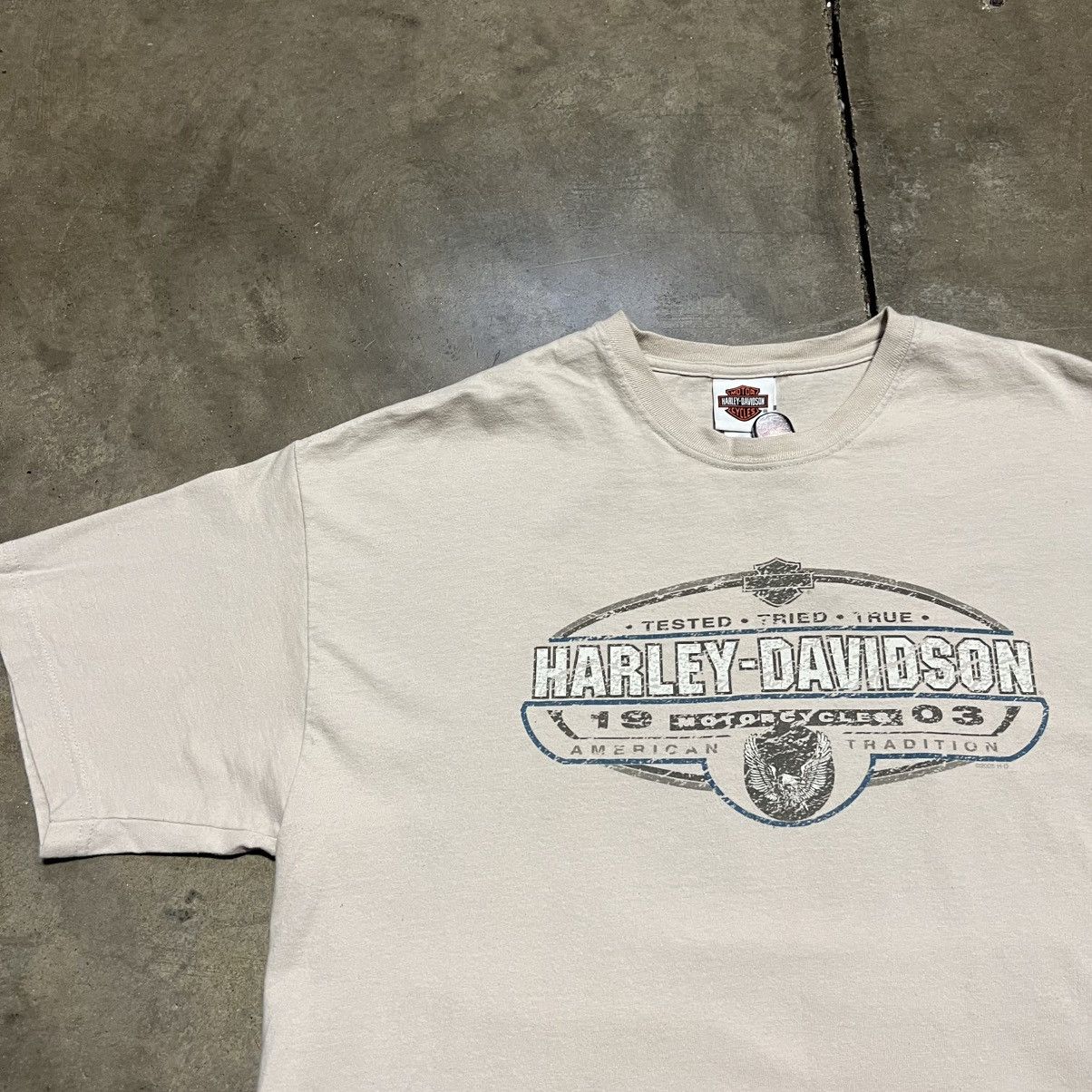 Harley Davidson Vintage Harley Davidson Austin Texas Biker Motorcycle Tshirt Size US XL / EU 56 / 4 - 6 Thumbnail
