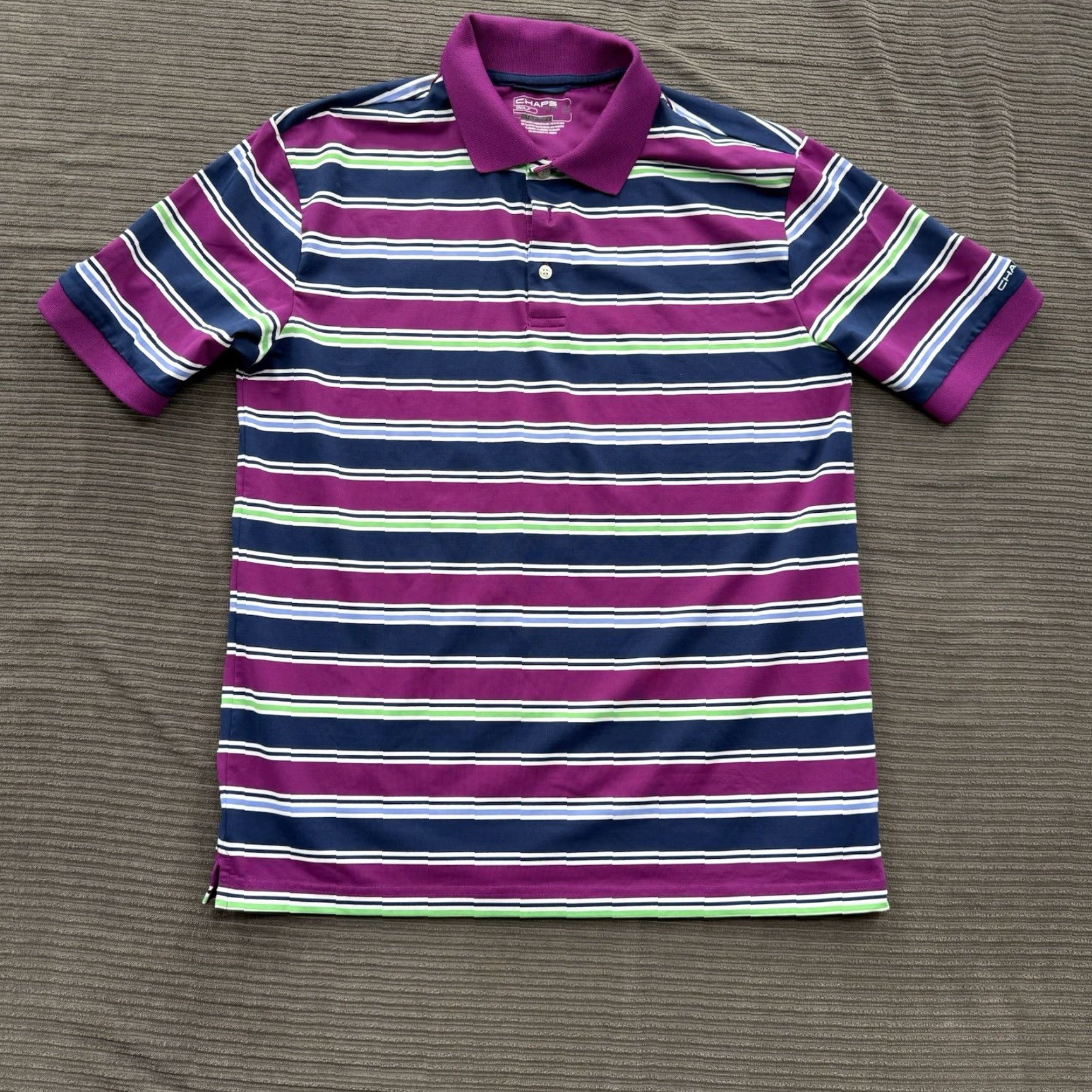 Chaps Chaps Golf Polo Shirt Men Medium Polyester Golfing Stay Dry Outdoors Polo Shirt Men M Multicolor Golf Outdoor Preppy Casual 90s Theme Mens Size US M / EU 48-50 / 2 - 2 Thumbnail