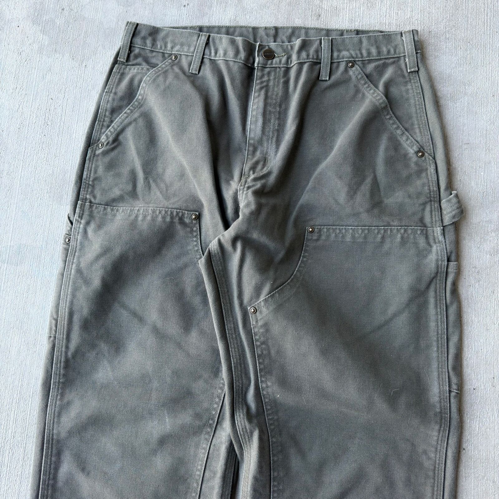 Carhartt × Vintage Carhartt green double knee work wear carpenter pants Size US 32 / EU 48 - 2 Thumbnail
